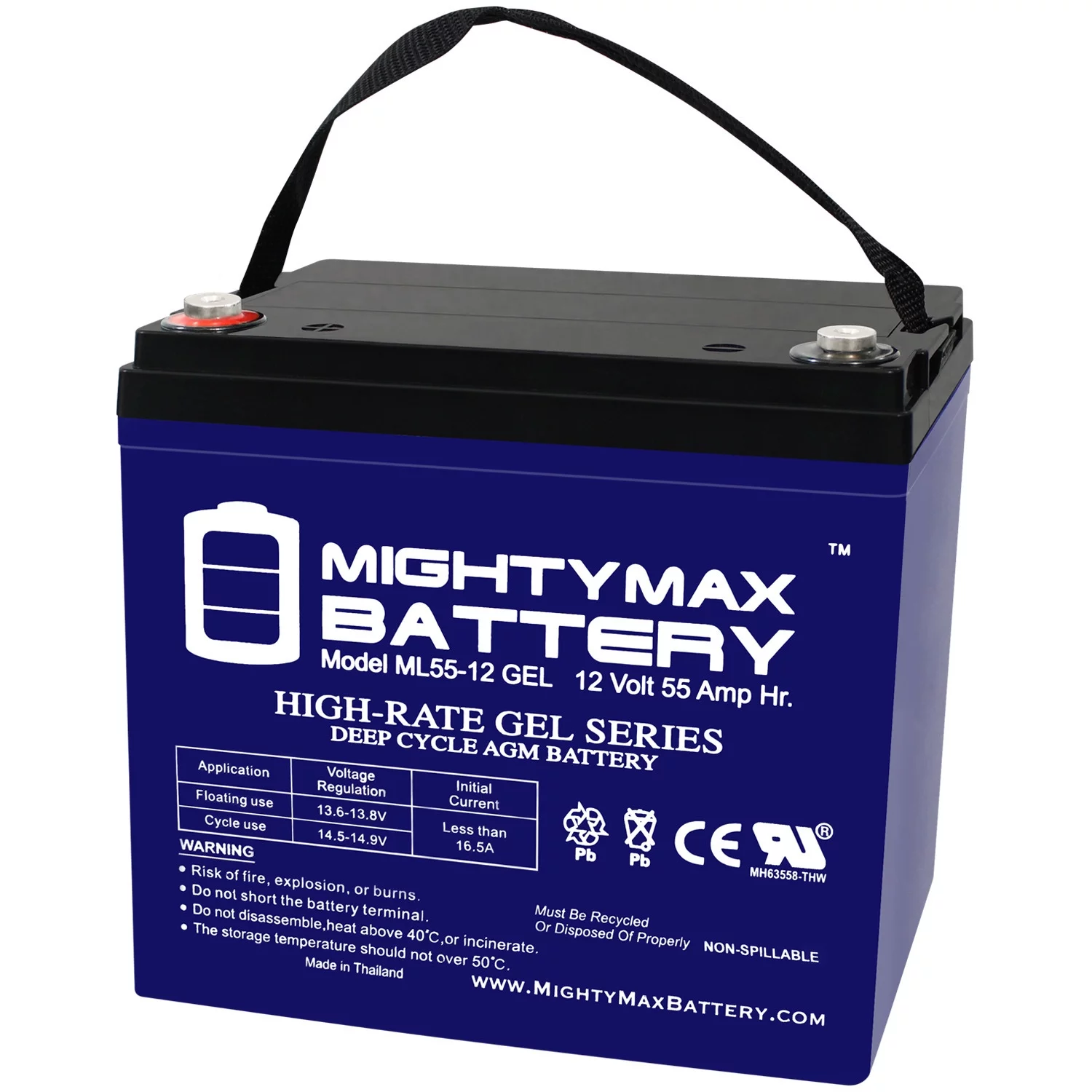 12V 55AH GEL Battery replacement for Quantum QG edge 2.0 Power Chair