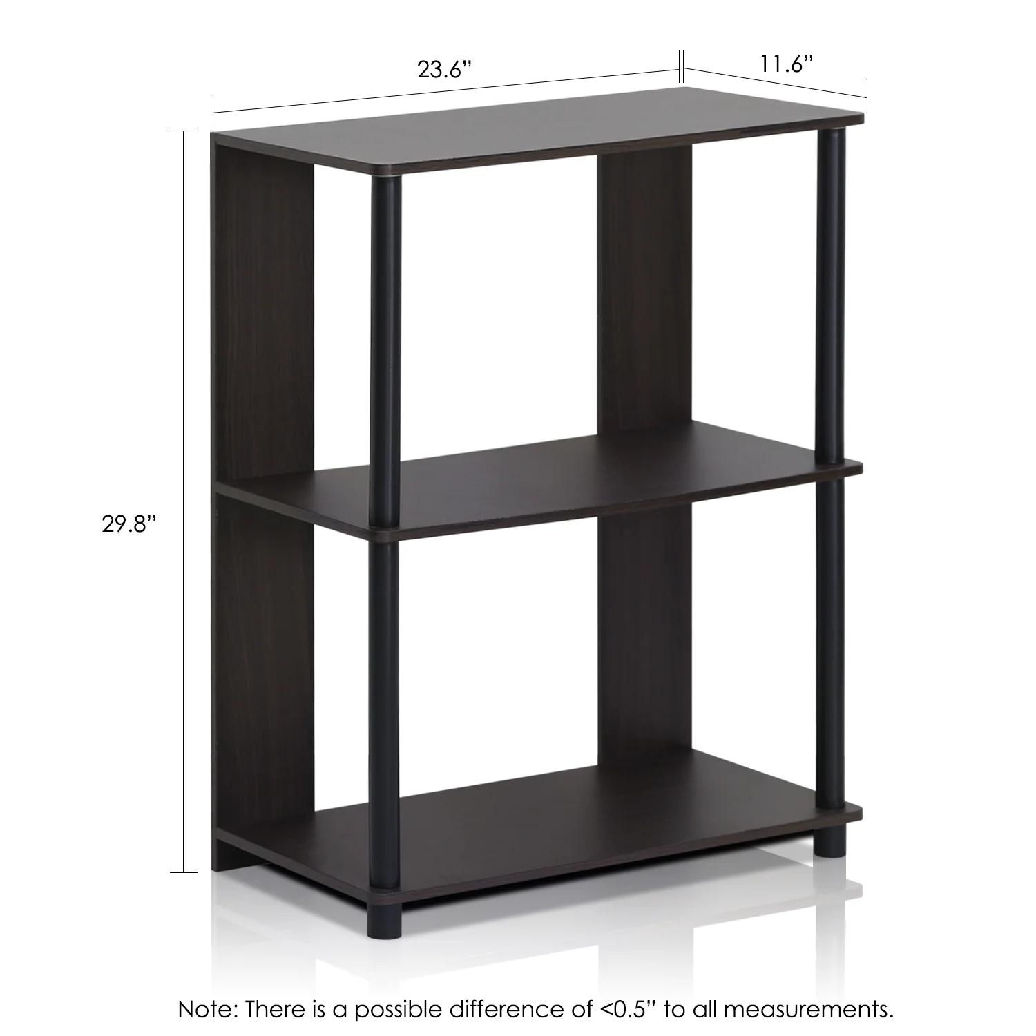 Furinno JAYA Simple Design Bookcase, Walnut