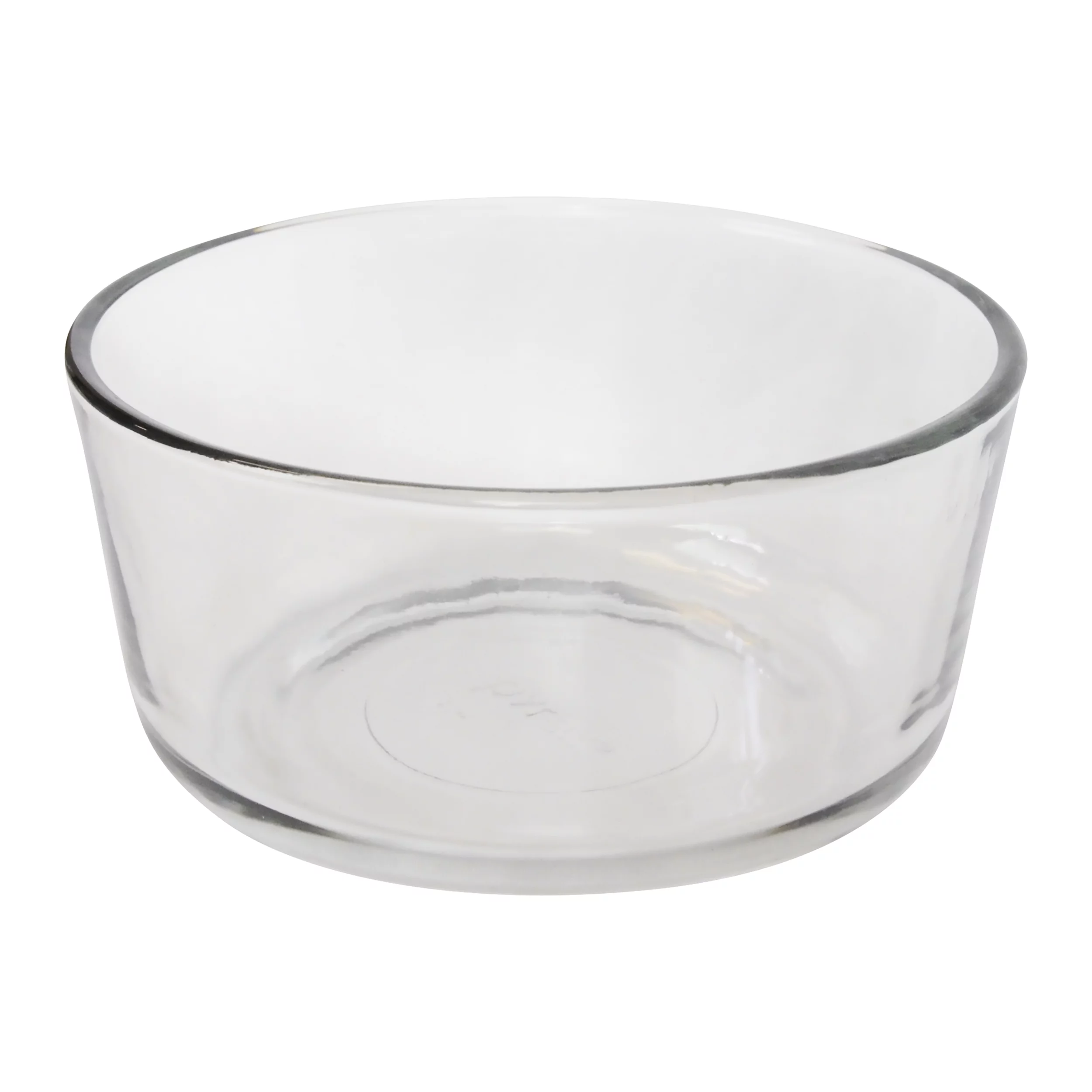 Pyrex 7201 4-Cup Round Glass Food Storage Bowl with 7201-PC Butter Yellow Plastic Lid Cover (2-Pack)