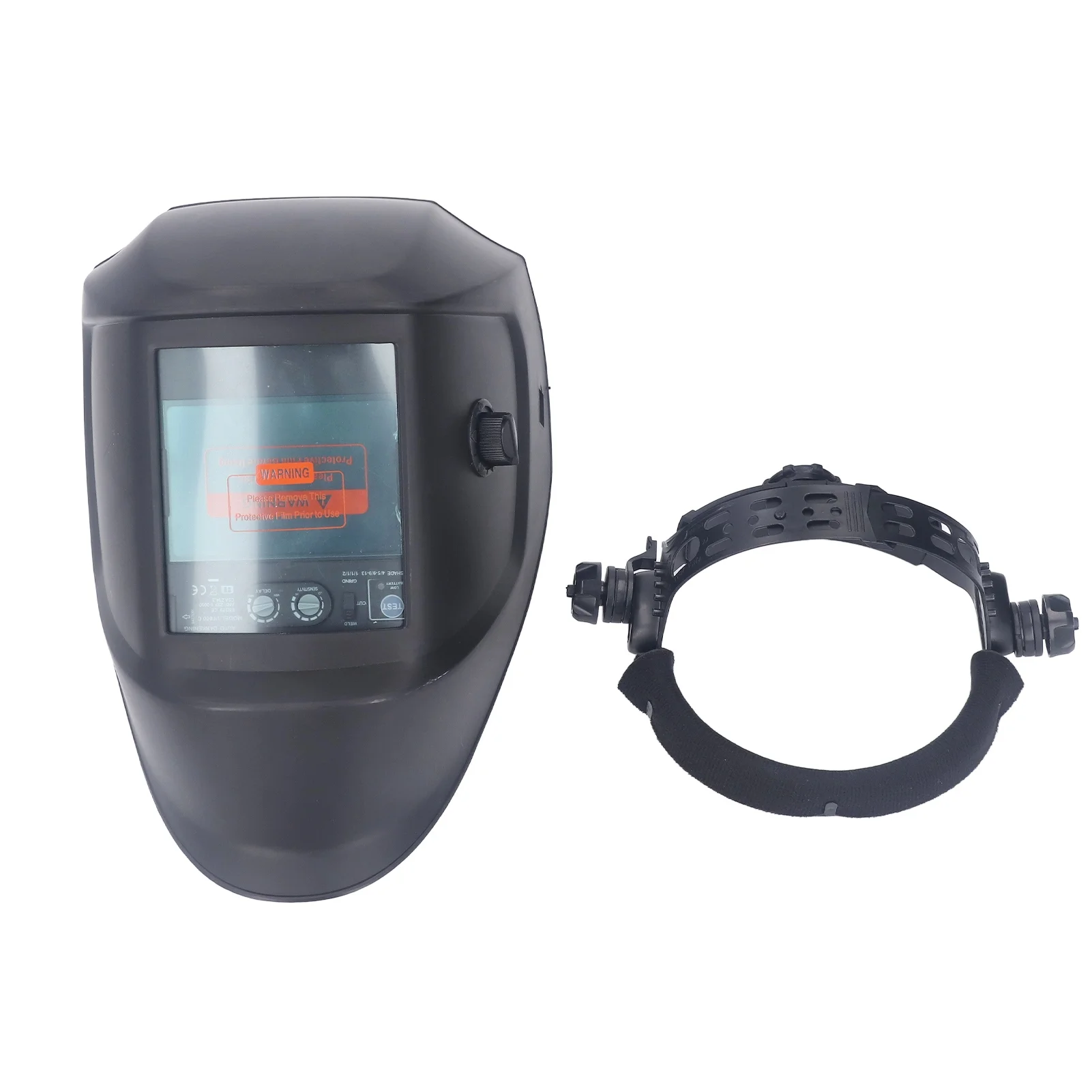 Welding Helmet 100x67mm Large,View Screen 4 Sensors Externally Adjustable Solar Powered Auto Darkening Welding Helmet