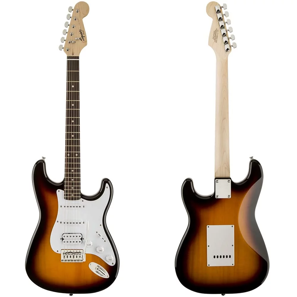 Fender Squier 310005532 25.5 Inches Lindenwood Bullet Fat Stratocaster Right Handed Electric Guitar (Own Sunburst, Brown, 6 Strings) 2023 - Sunburst