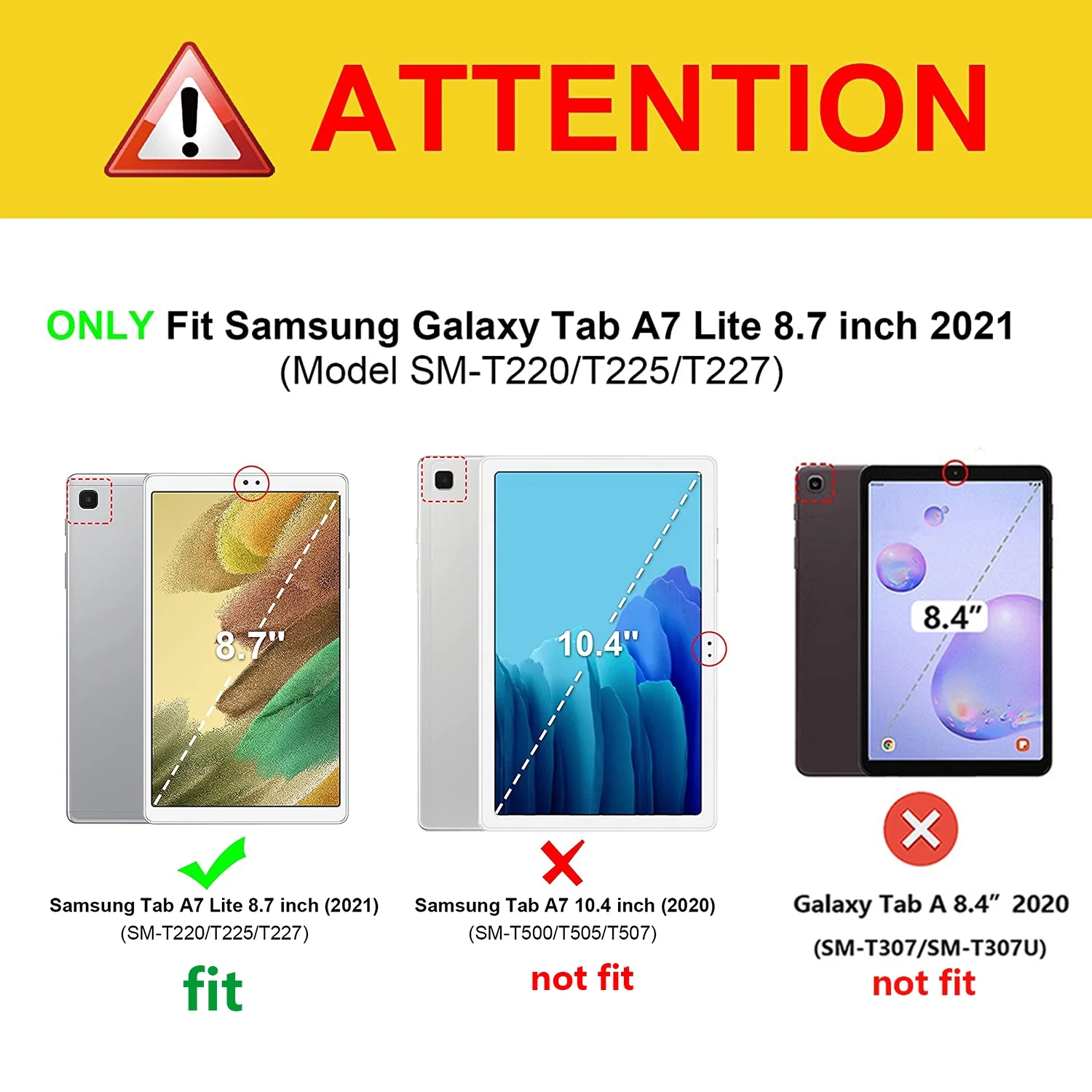 AutoCovers Case for Samsung Galaxy Tab A7 Lite 8.7 inch 2021 (SM-T220/T225/T227) Slim Lightweight Cover Soft Flexible TPU Back Shockproof Corner Protective Marble Shell for Tab A7 Lite 8.7