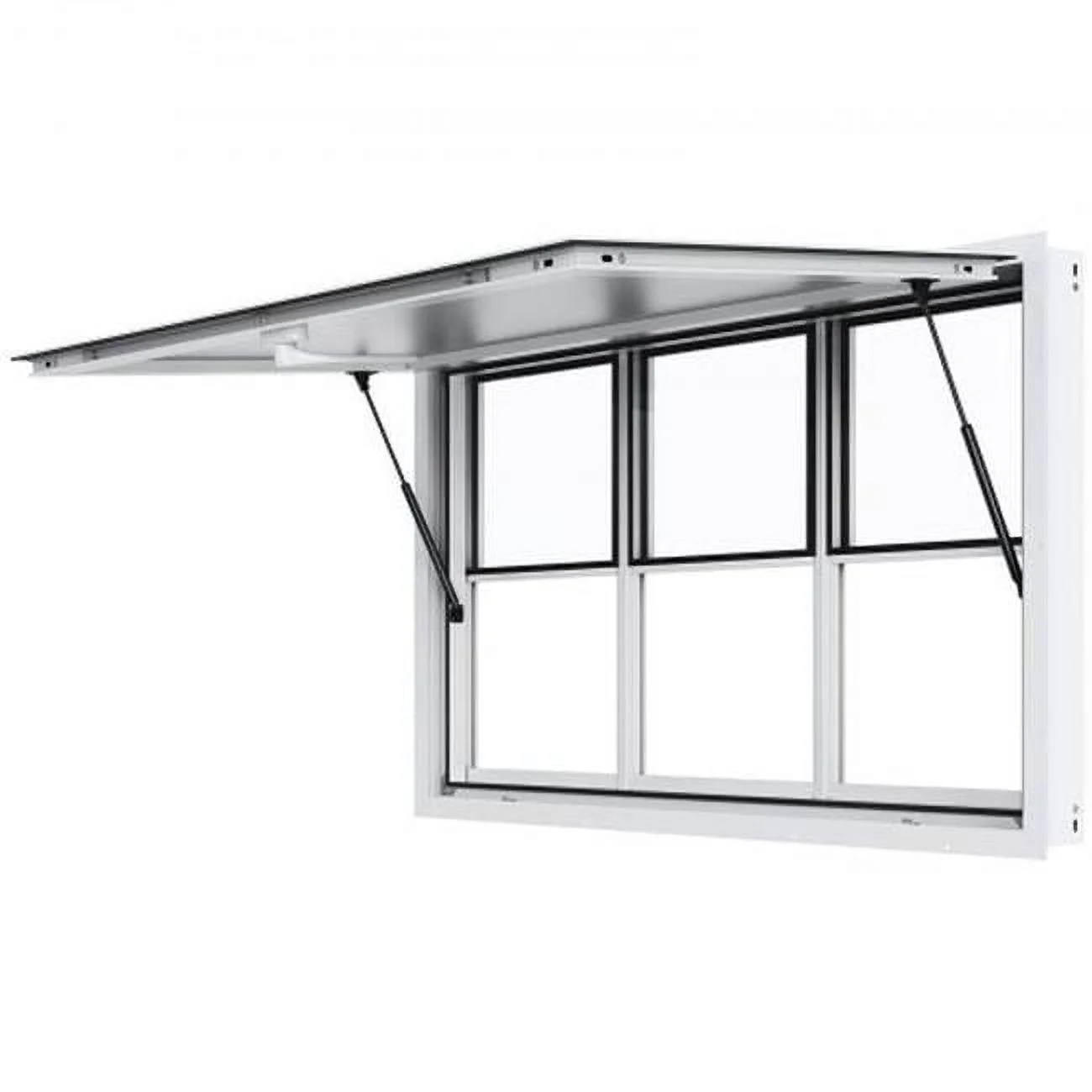Vevor  60 x 36 in. Aluminum Alloy Food Truck Service Concession Window with Vertical Lifting Windows Awning Door & Drag Hook