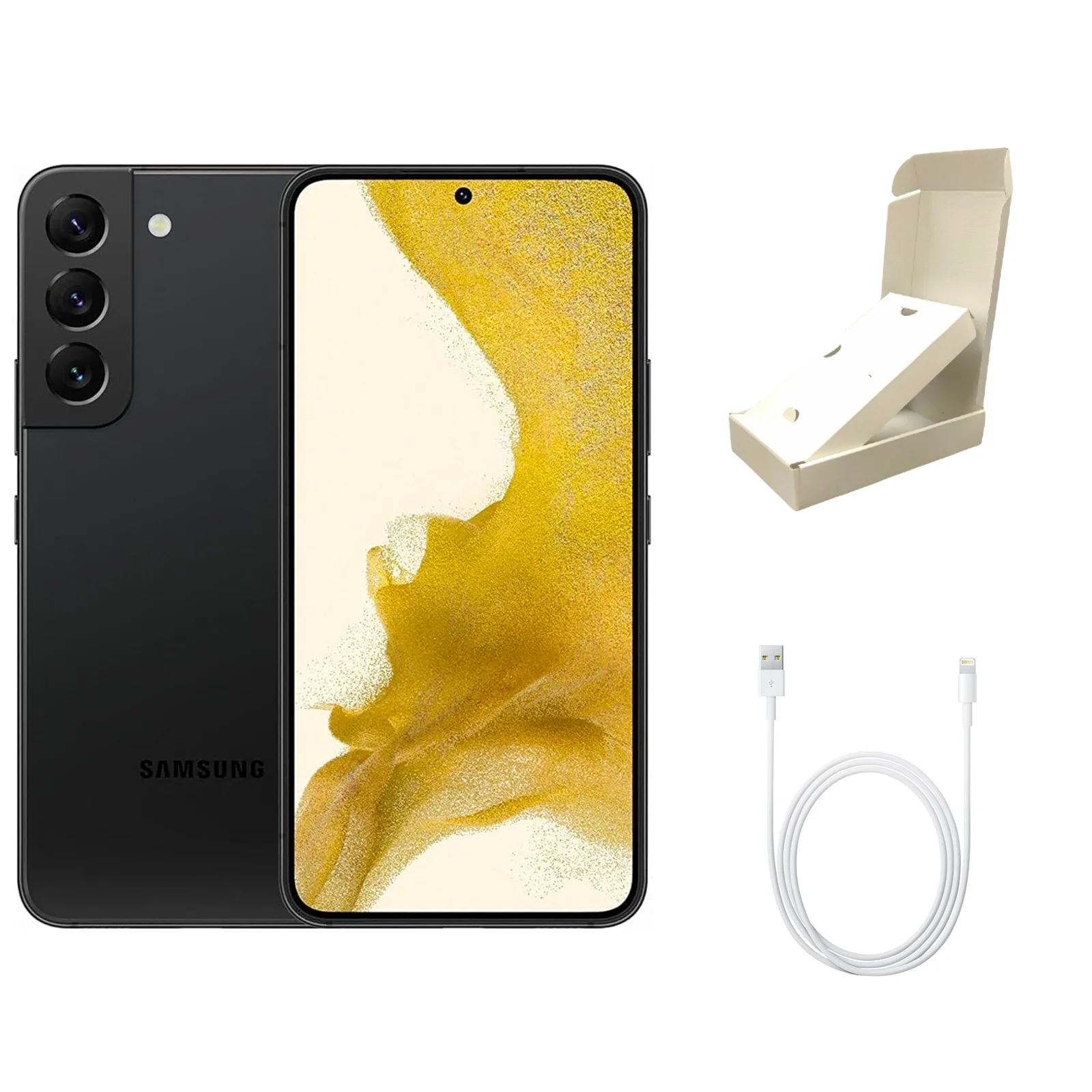 Restored Samsung Galaxy S22 5G S901U (AT&T Only) 128GB Phantom Black (Grade A) w/ Gift Box (Refurbished)