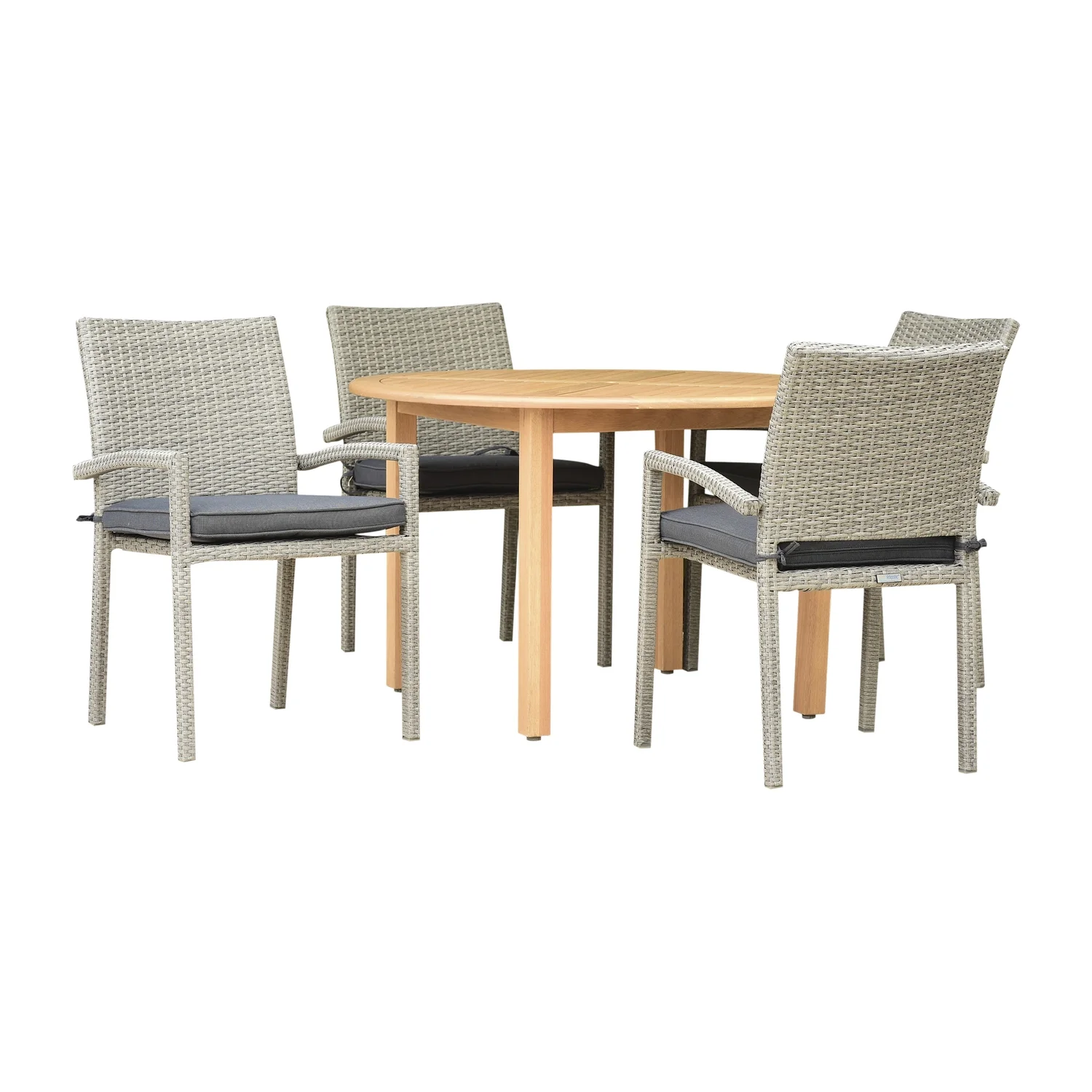 Amazonia 5pc Teak Finish Patio Dining Set