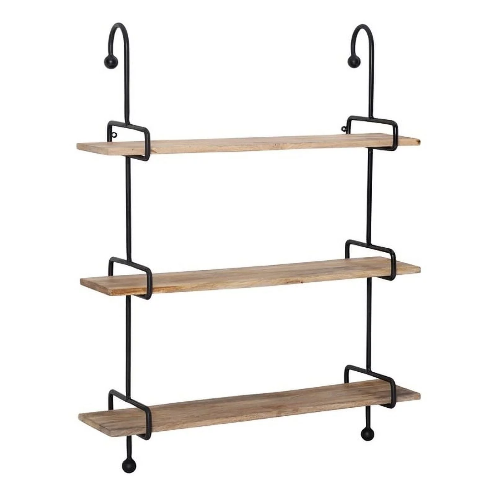 Linon Chrisley Metal Wall Shelves in Black