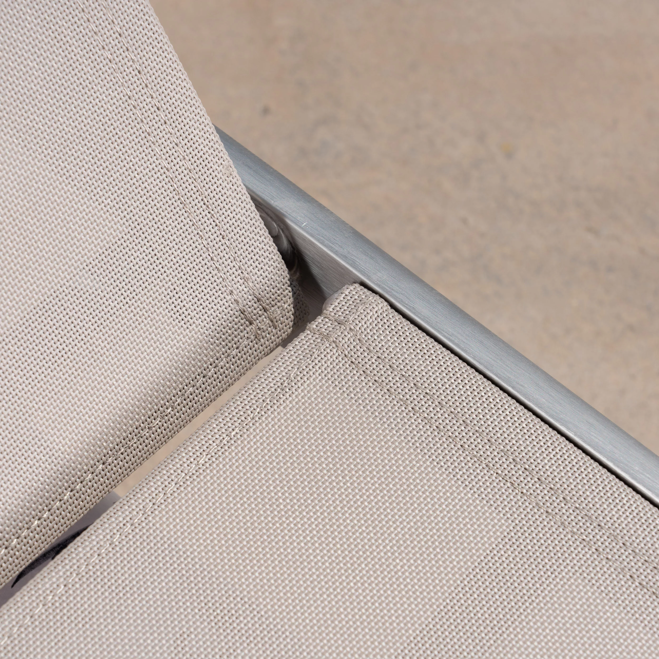 GDF Studio Crested Bay Outdoor Mesh and Aluminum Armless Adjustable Chaise Lounge, Gray and Silver