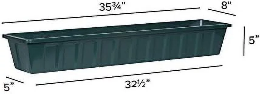 2361 Green Flower Box Planter, 36-Inch