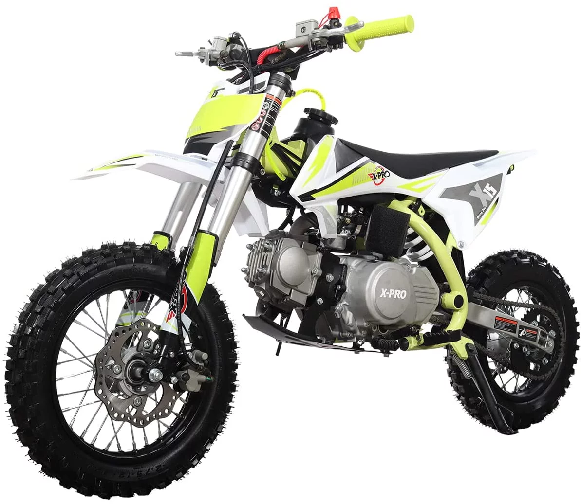 X-Pro Brand New 110cc Dirt Bike, Semi-Automatic Transmission Kick Start Chain Drive 12