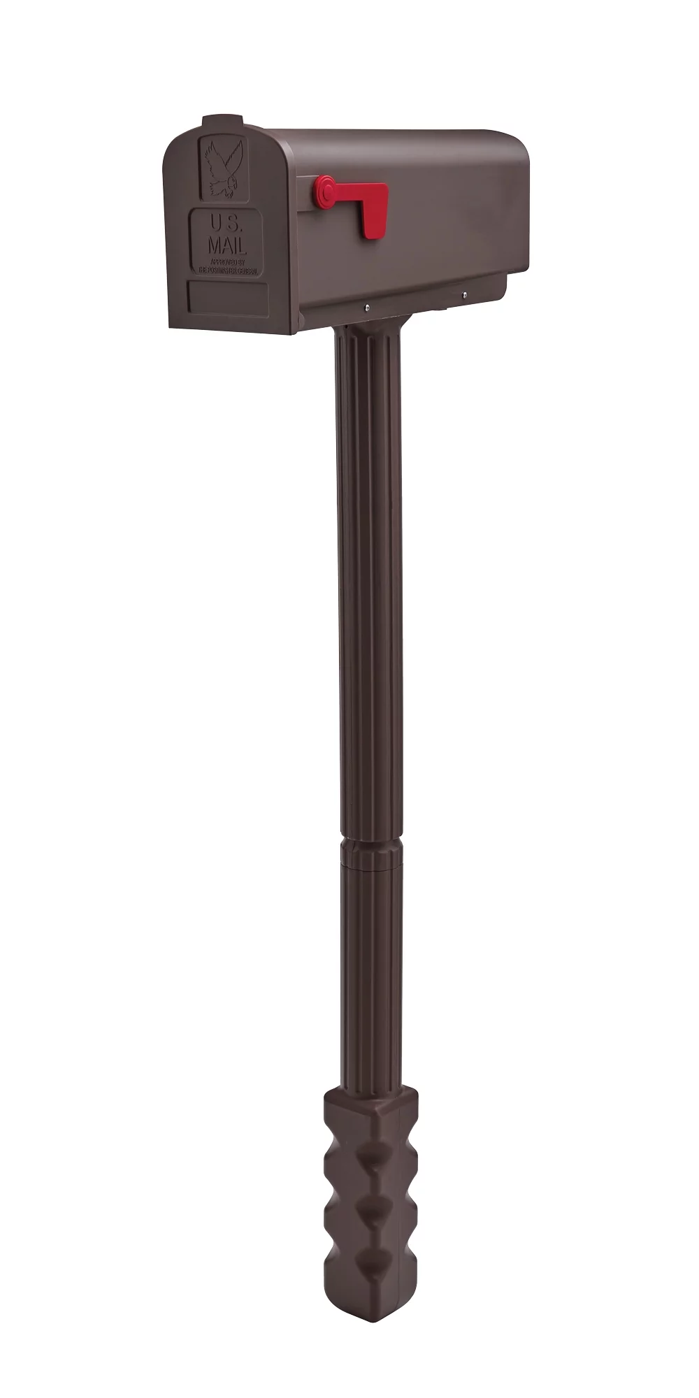 Architectural Mailboxes Newbury Medium, Plastic, Mailbox & Post Combo, Mocha, NC000MAM