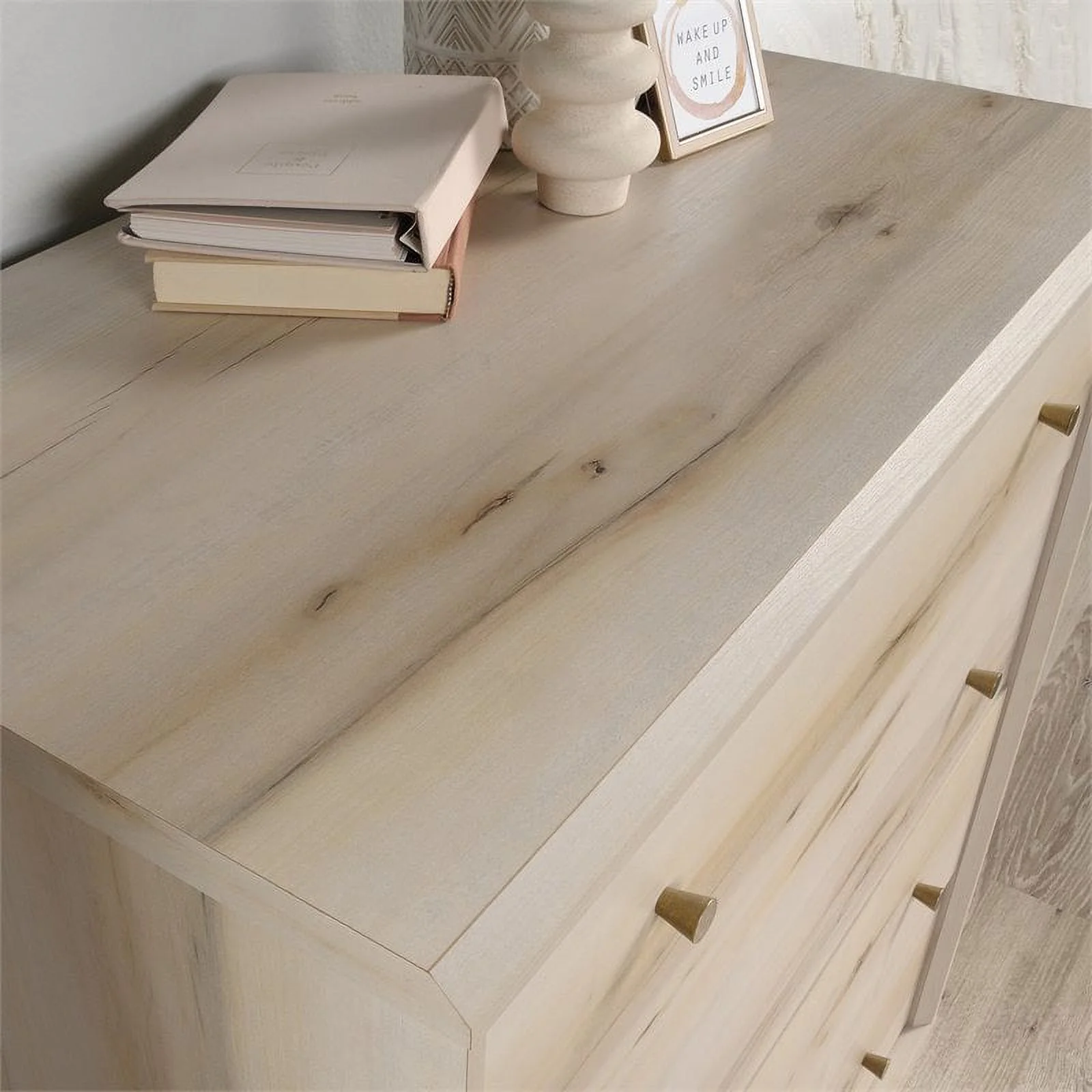 Home Square 3 Piece Bedroom Set with Chest and Two Nightstands in Pacific Maple