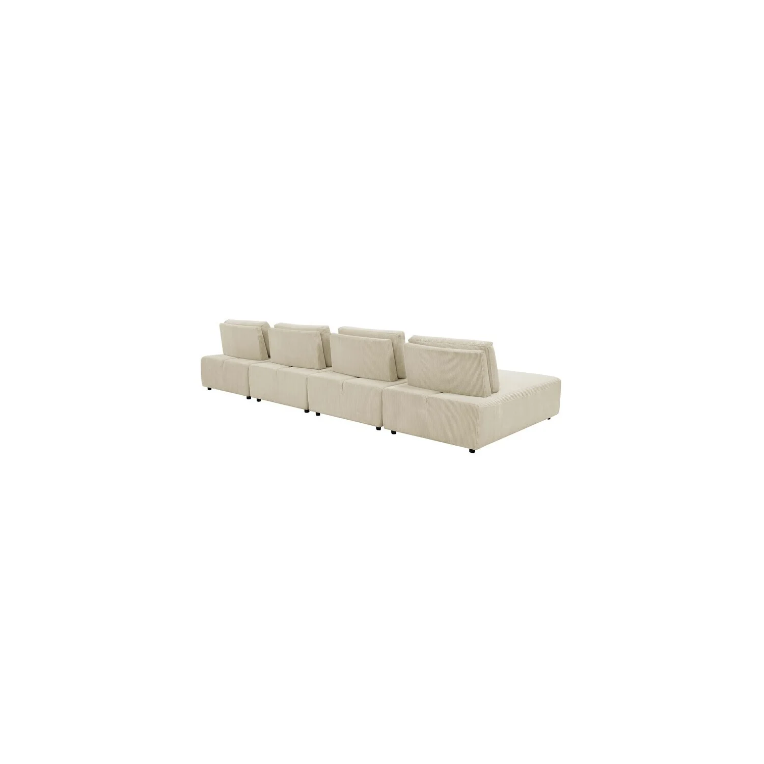 HomeStock 4-Piece Upholstered Sectional