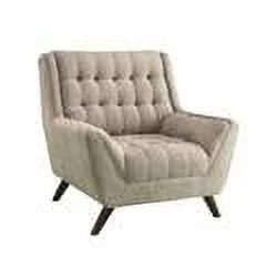 Natalia Tufted Chair with Flared Arms Dove Grey