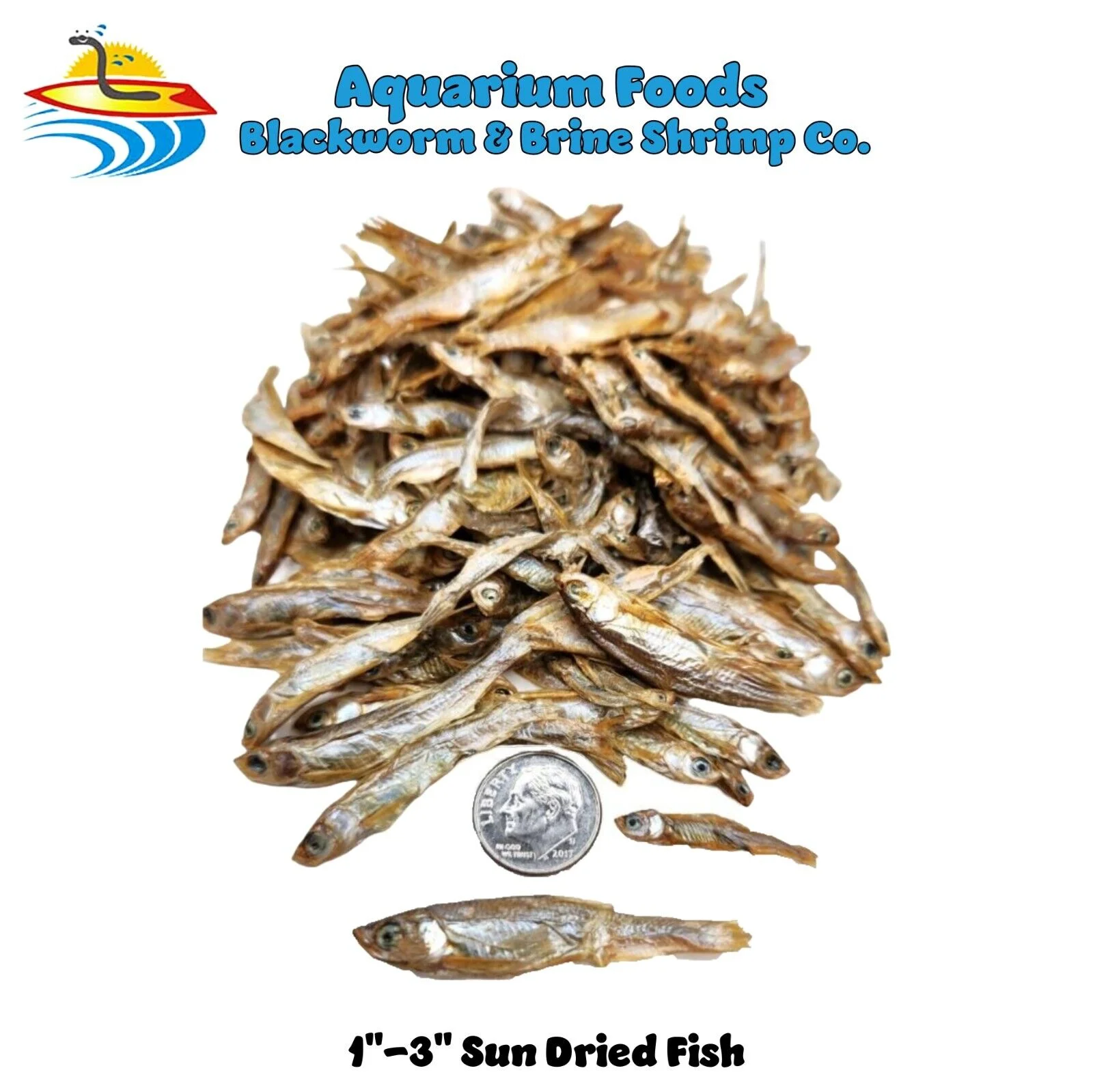 Sun Dried Fish 1”-3”- For Turtles, Reptiles, Chickens, Birds, Large Fish...1-lb