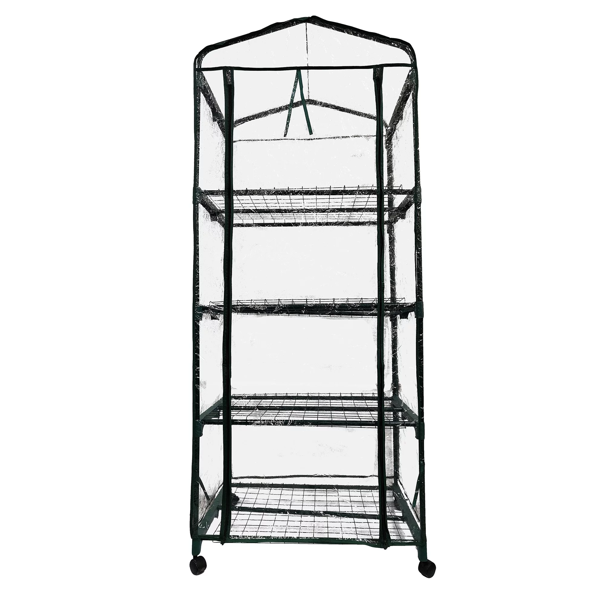 Mini Greenhouse - 4 Tiers Indoor Outdoor Greenhouse With wheels-Use in Any Season for Plants YJ
