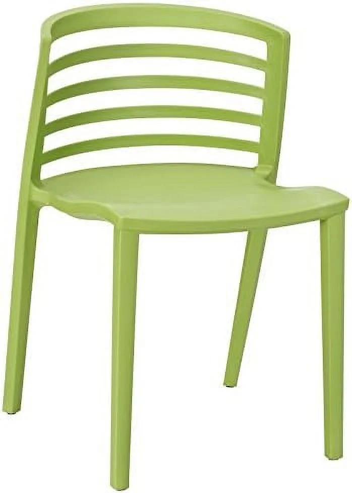TJUNBOLIFE Curvy Contemporary Modern Molded Plastic Dining Chair in Yellow