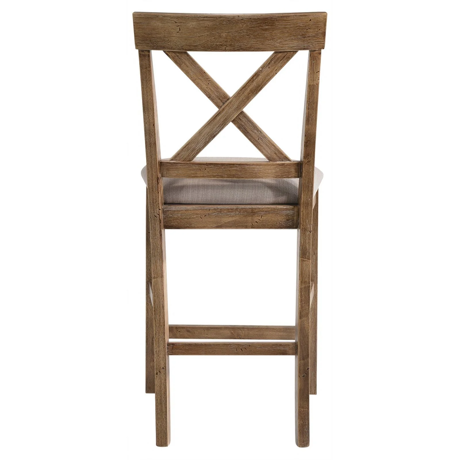 Pemberly Row Counter Height Chair in Tan Linen and Weathered Oak (Set of 2)