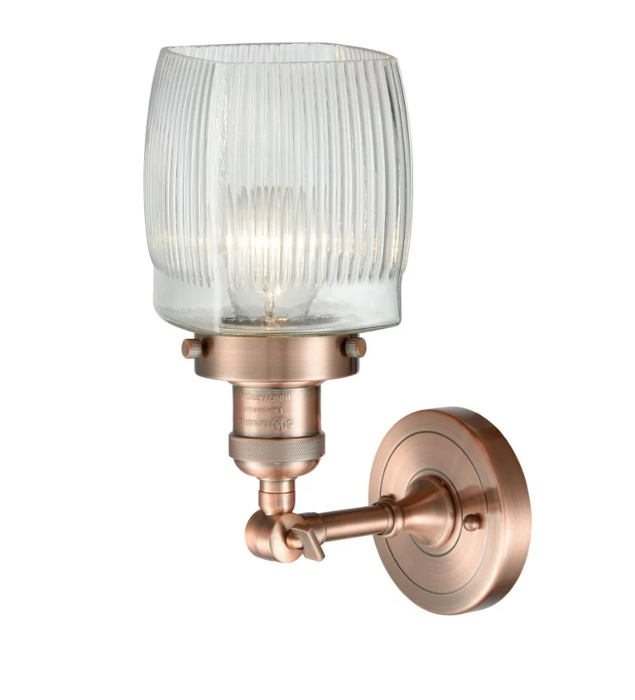 Innovations 203SW-SG-G302 Colton 1 Light Sconce part of the Franklin Restoration Collection, Satin Gold