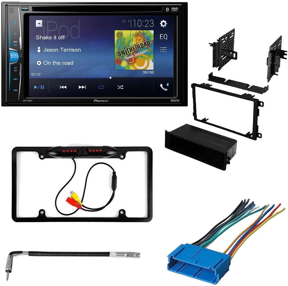 KIT2390 Bundle with Pioneer Multimedia DVD Car Stereo and Installation Kit - for 1999-2000 Oldsmobile Alero / Bluetooth Touchscreen, Backup Camera, Double Din Dash Mounting Kit
