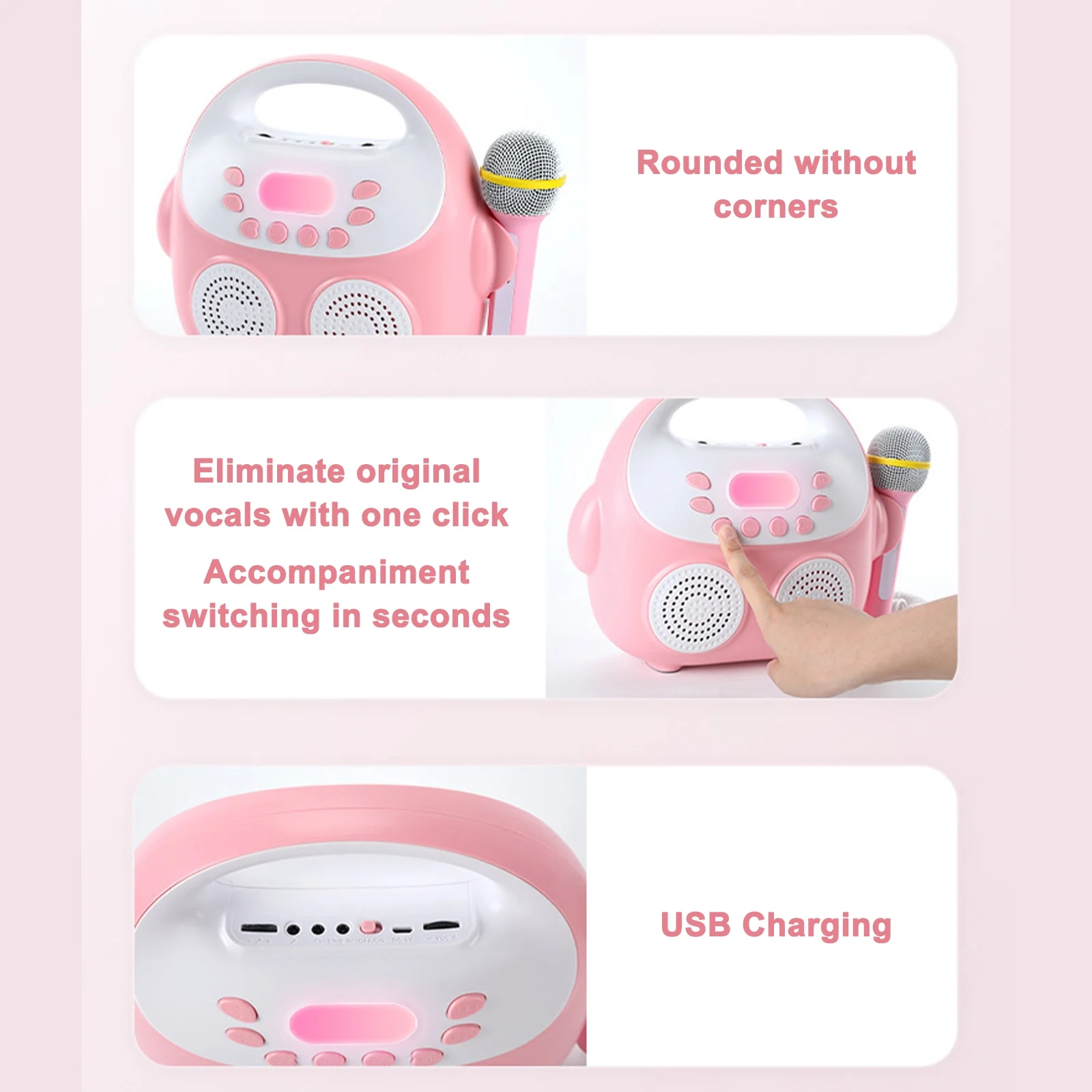 moobody Karaoke Machine with Microphone, Portable Singing Machine for Adults & Kids