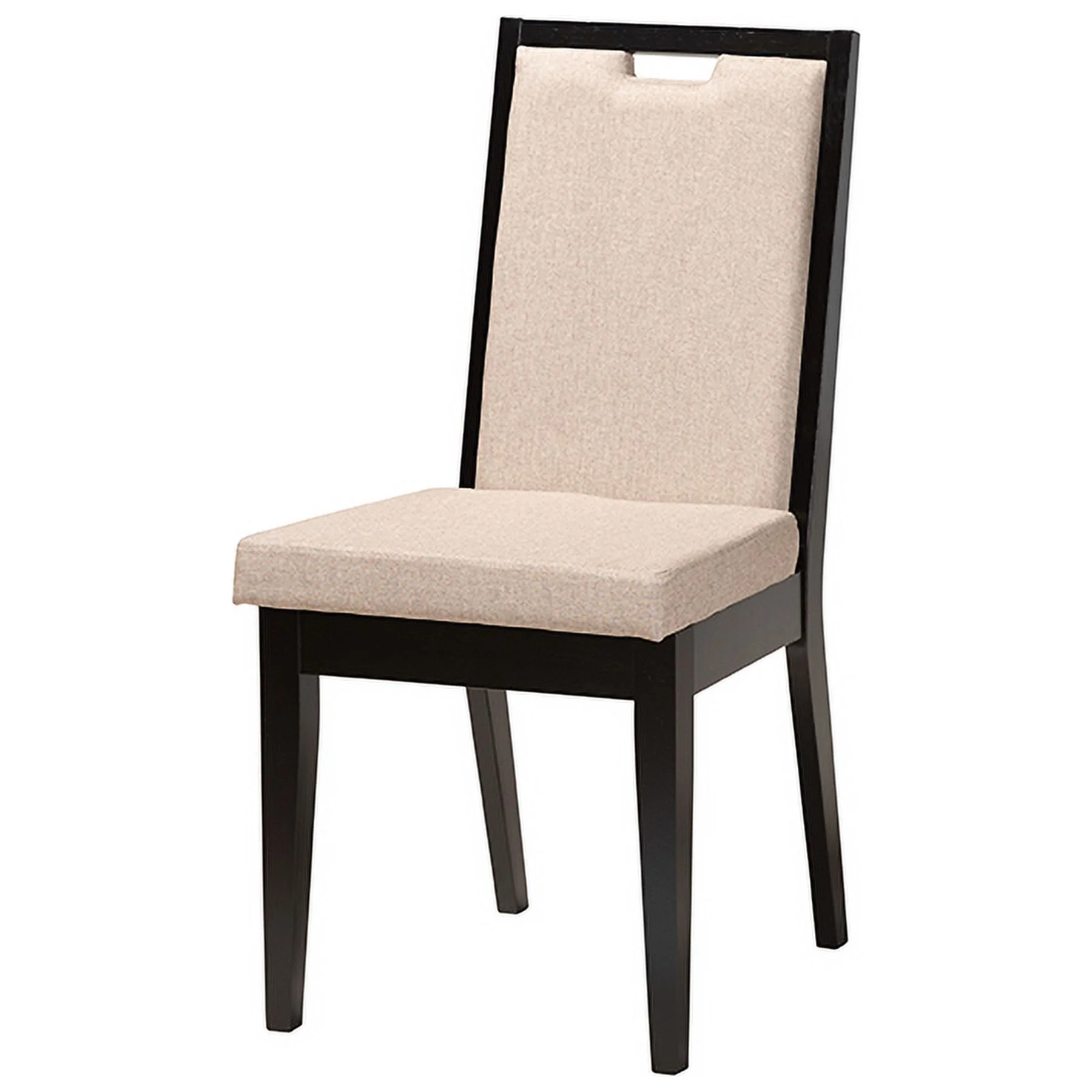 Baxton Studio Ana Modern Beige Fabric and Dark Brown Finished Wood 5-Piece Dining Set