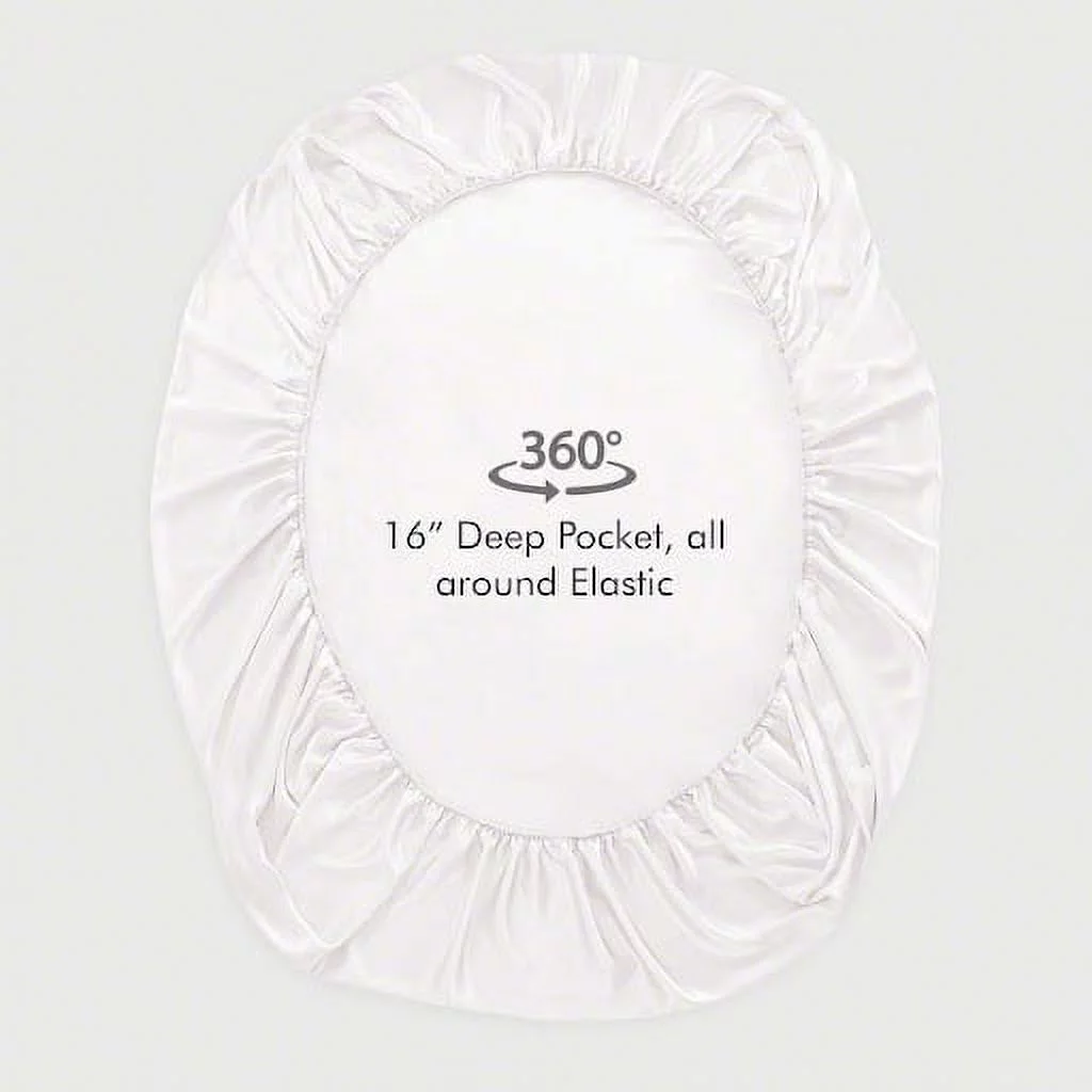 LINENWALAS 100% Austrian Eucalyptus Fitted Sheet Pack of 2, Tencel Fitted Bed Sheet, Lyocell Deep Pocket Cooling Bedding (Twin-2 Pack, White)