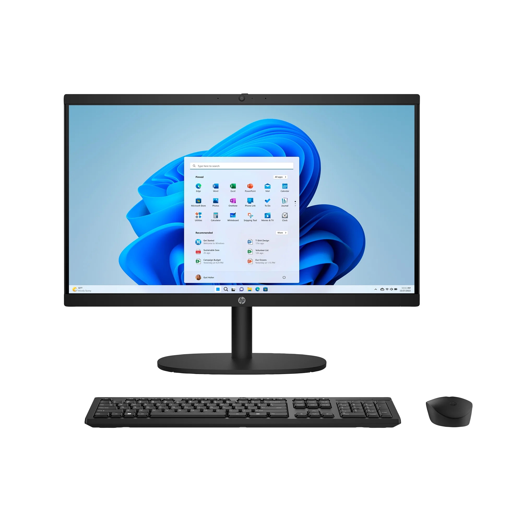 HP 22 inch All-in-One Desktop Intel Processor J5040 8GB RAM 128GB SSD Jet Black