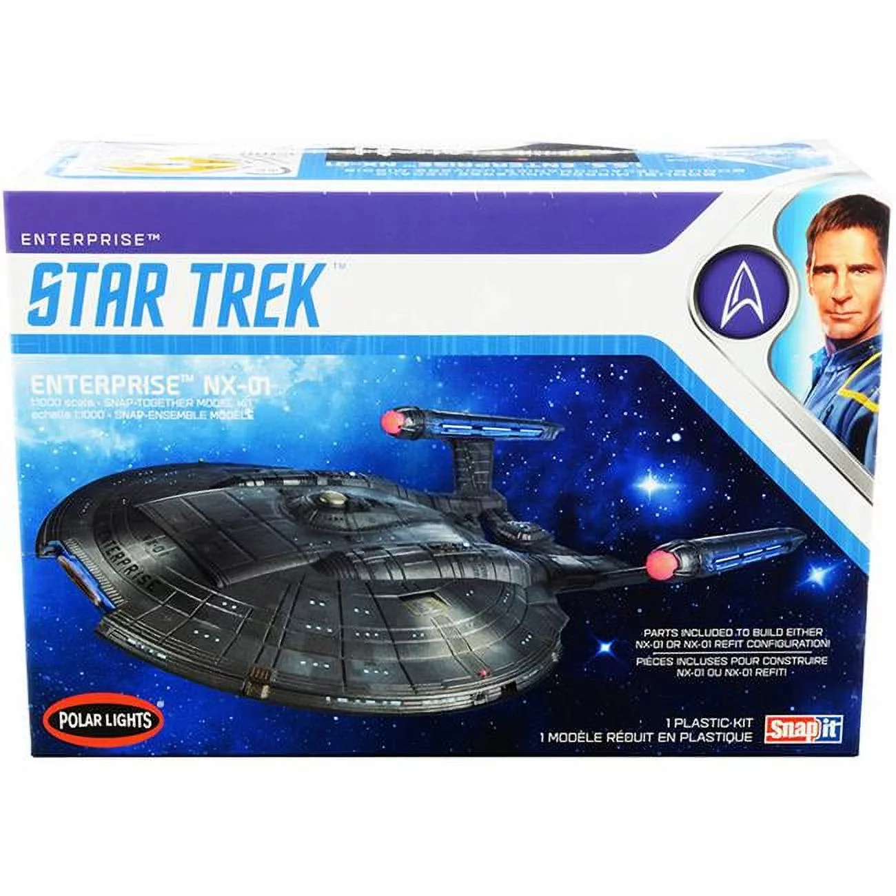 1-1000 Scale Skill 2 Snap Enterprise NX-01 Starship Star Trek Enterprise TV Series Model Kit