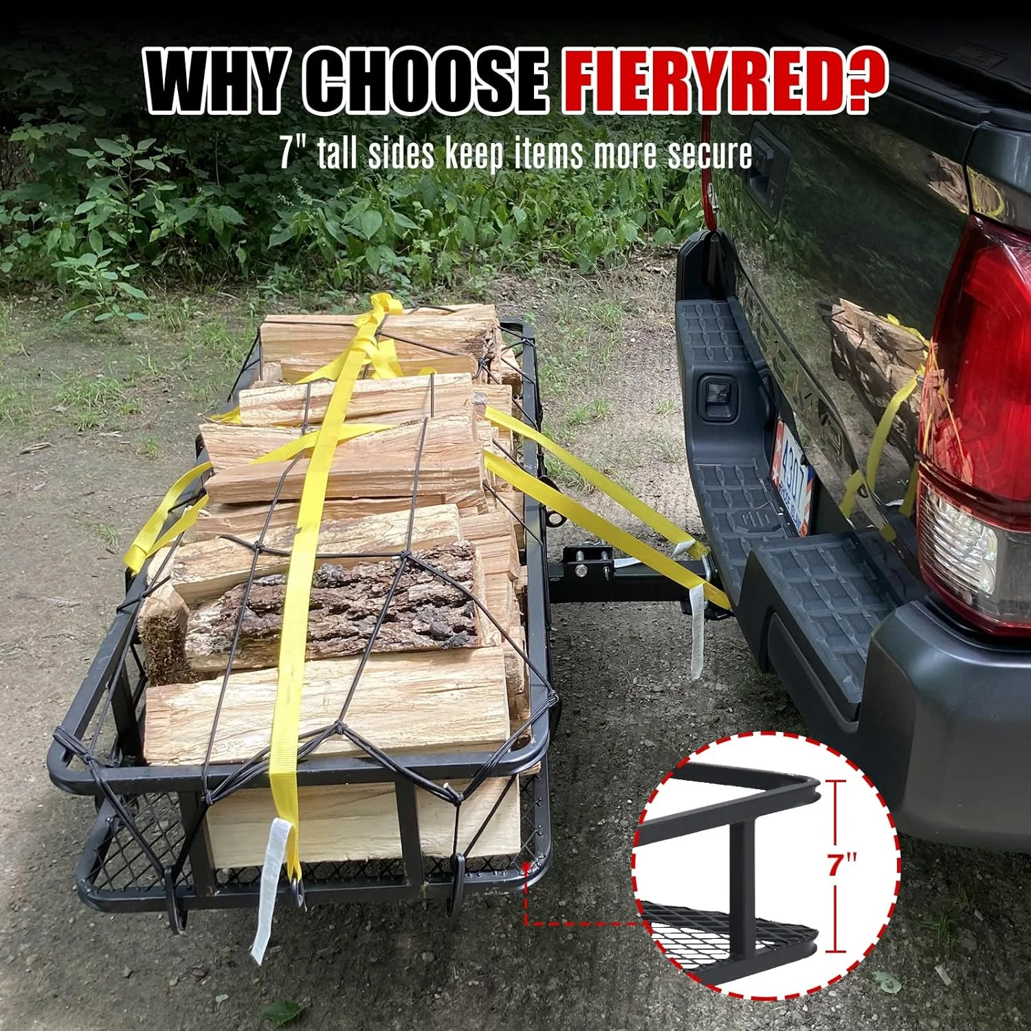 YANPO Folding Hitch Mount Cargo Carrier 60