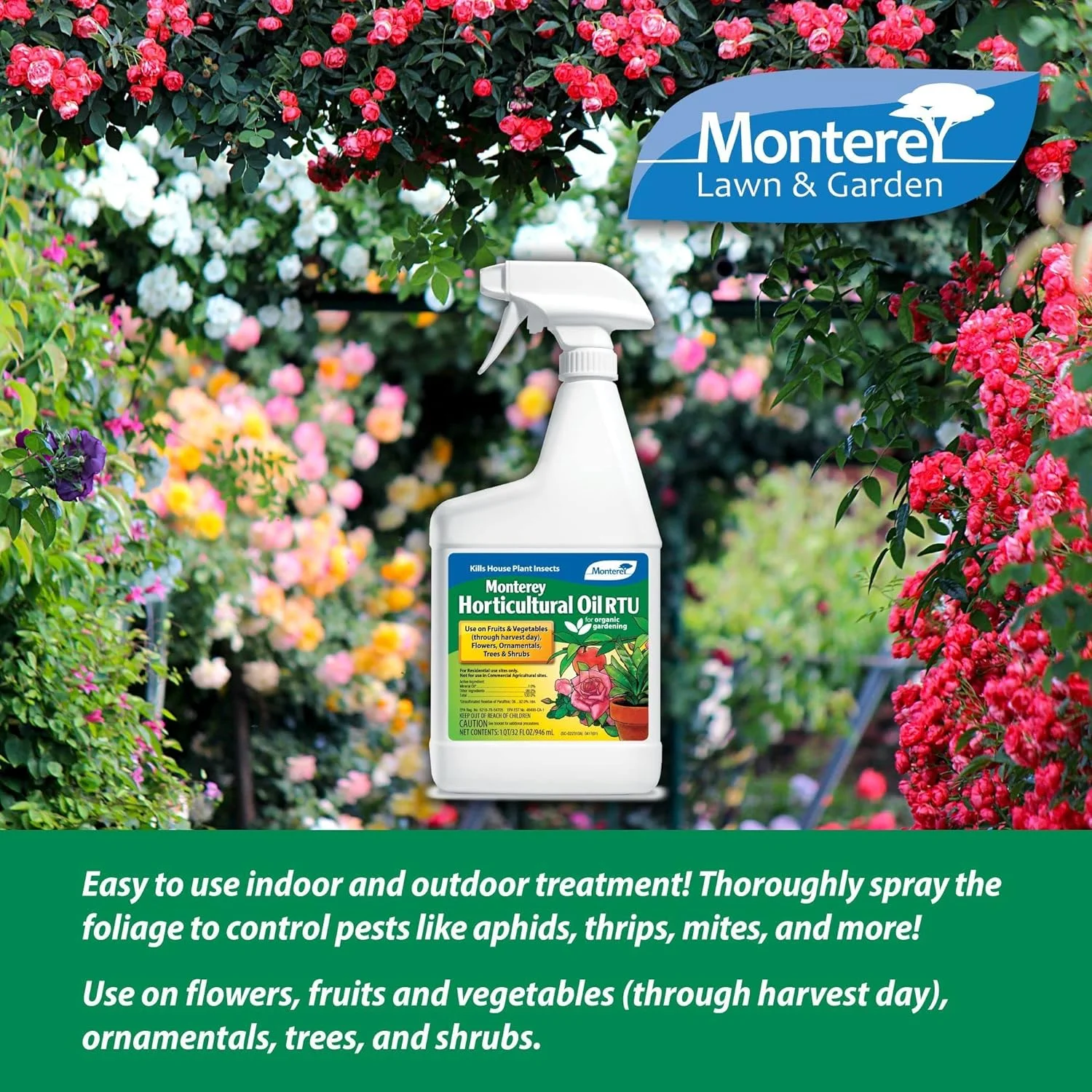 Monterey LG 6302 Horticultural Insecticidal Oil, Ready-to-Use, 32 oz. - Quantity 1