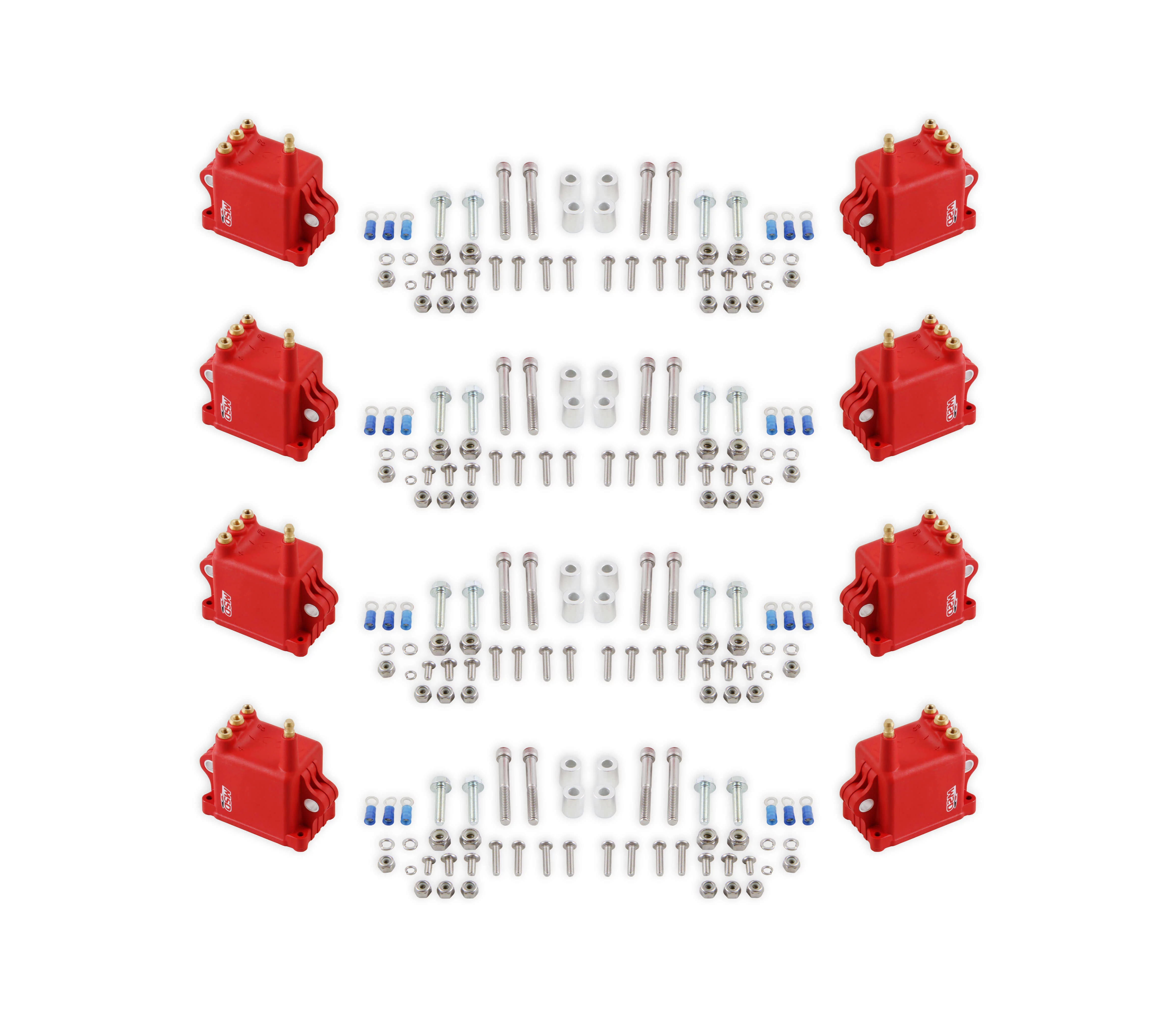 MSD 82808 MSD Ignition Coil, High Output for Pro CDI 600, 8-Pack, Red