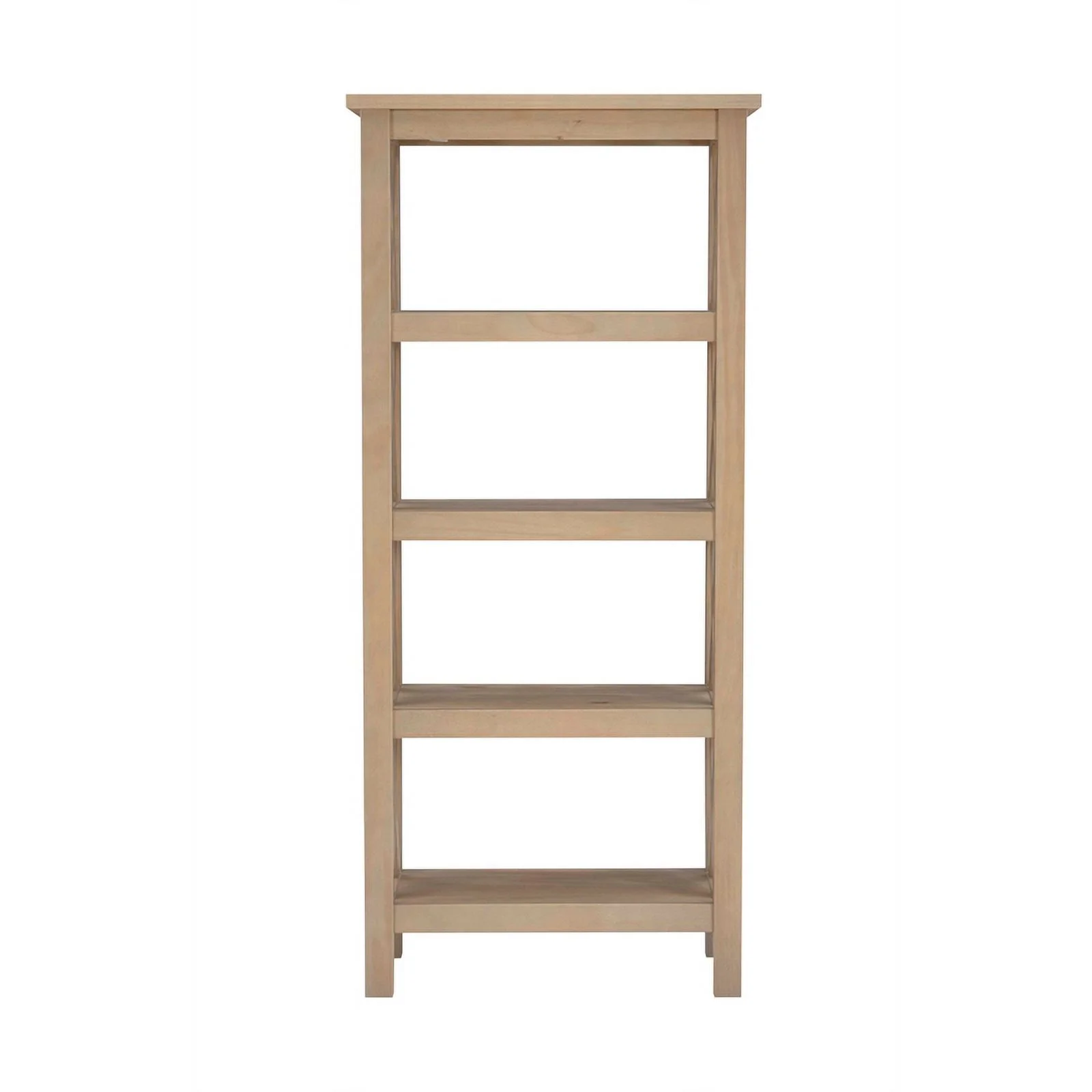 Linon Dalton Pine Wood Bookcase in Driftwood Brown