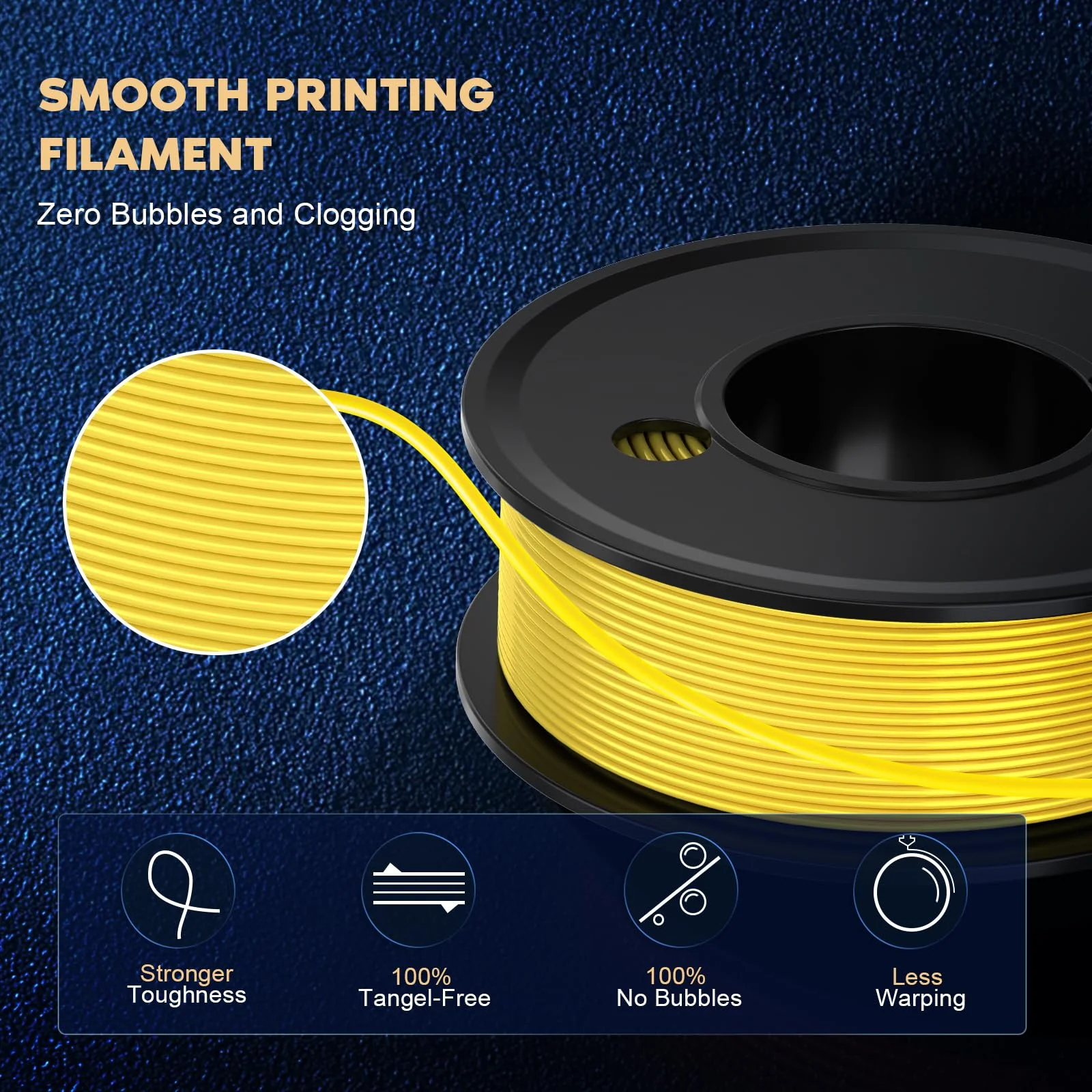 3D Printer Filament PLA 1.75mm, Dimensional Accuracy ±0.02mm, Neatly Wound Filament Bundle, Filiment Vacuum Pack 1.25KG, 5 Colors, 0.25kg Spool, 5 Packs, White+ Black+Blue+Red+Yellow