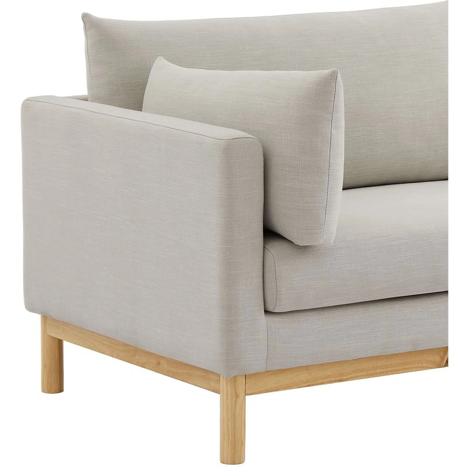 Meridian Furniture Langham Beige Linen Textured Fabric Chair