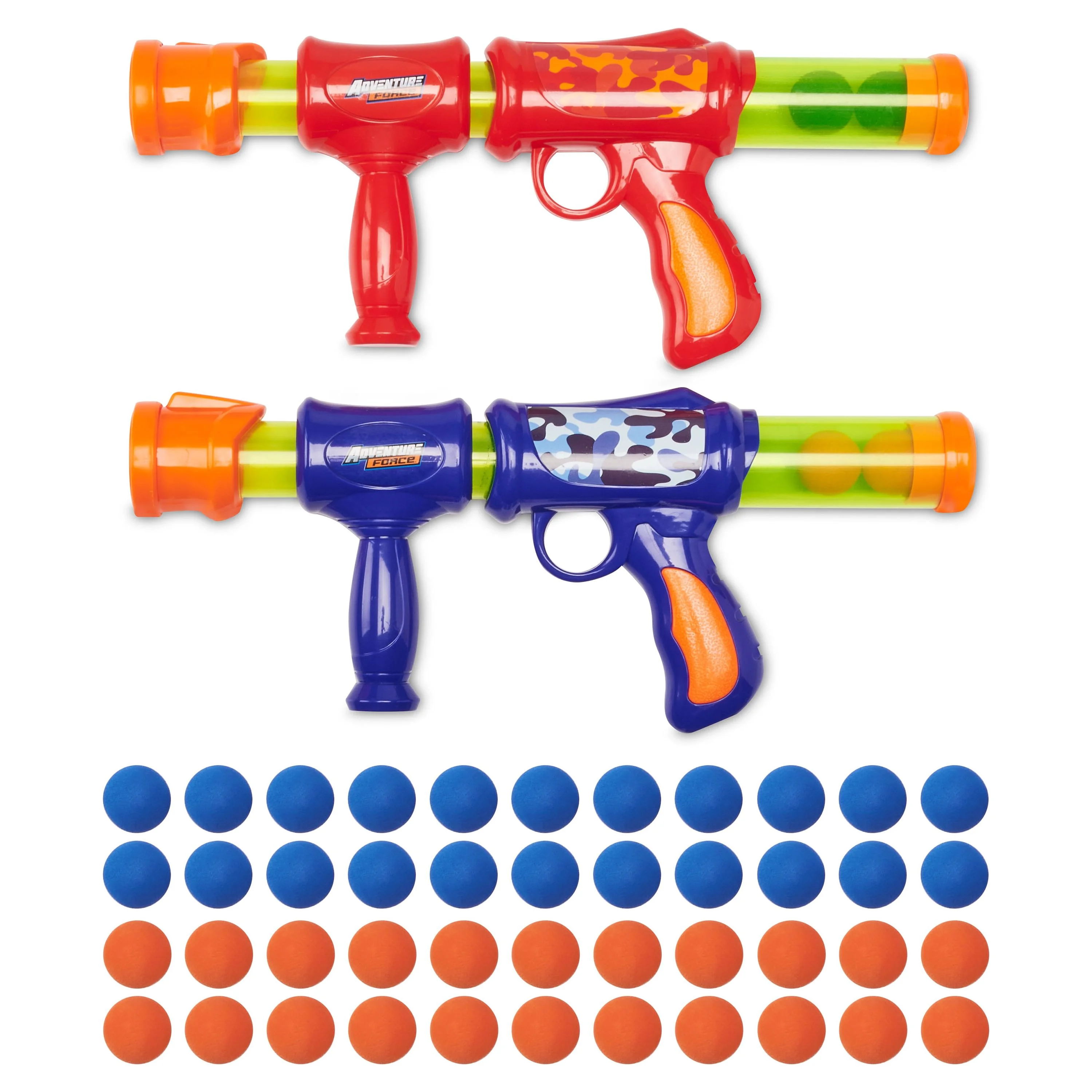 Adventure Force Pop & Bop Pop Blasters, Set Included 2 Blasters and 48 Foam Balls, Children Ages 6+