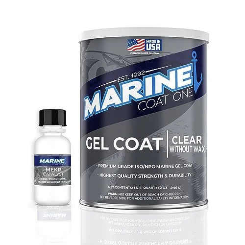 MarineCoat One Premium Marine Gelcoat (Clear without Wax, Quart)