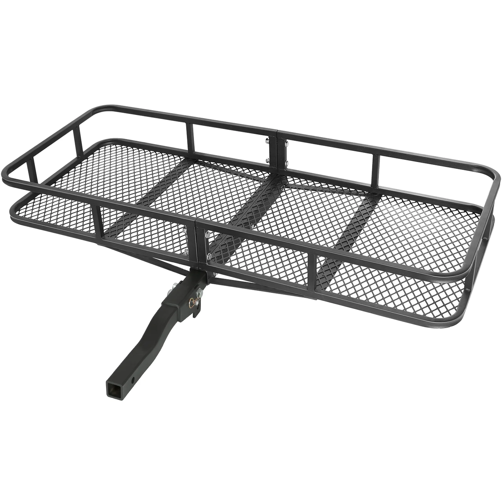 WEIZE 60 x 20 x 6 Inch Hitch Cargo Carrier, 500 Lbs Heavy Duty Capacity Foldable Cargo Rack Basket with 2