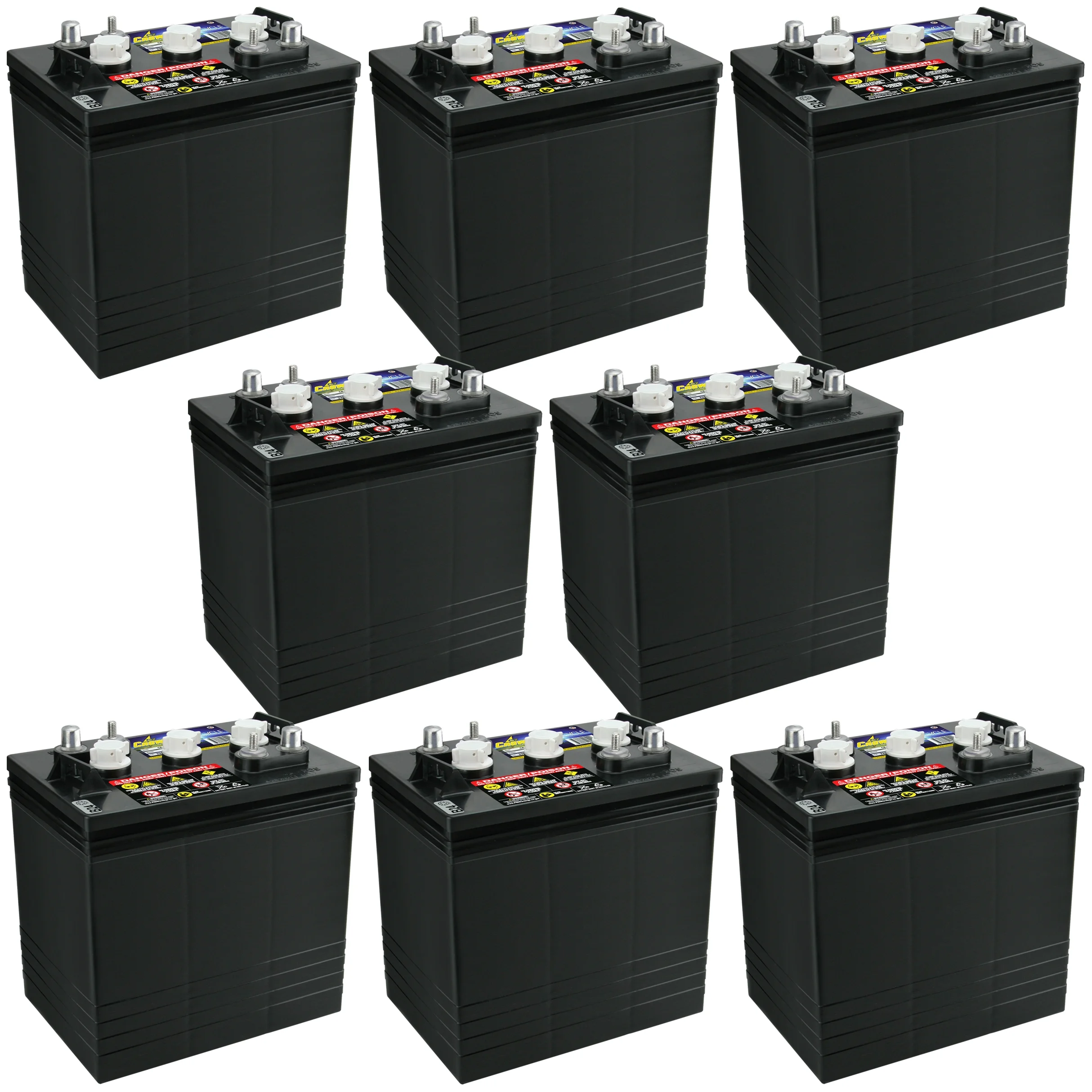 Crown Battery BCI Group GC2 6V 240AH Deep Cycle Golf Cart and Scrubber Battery X8