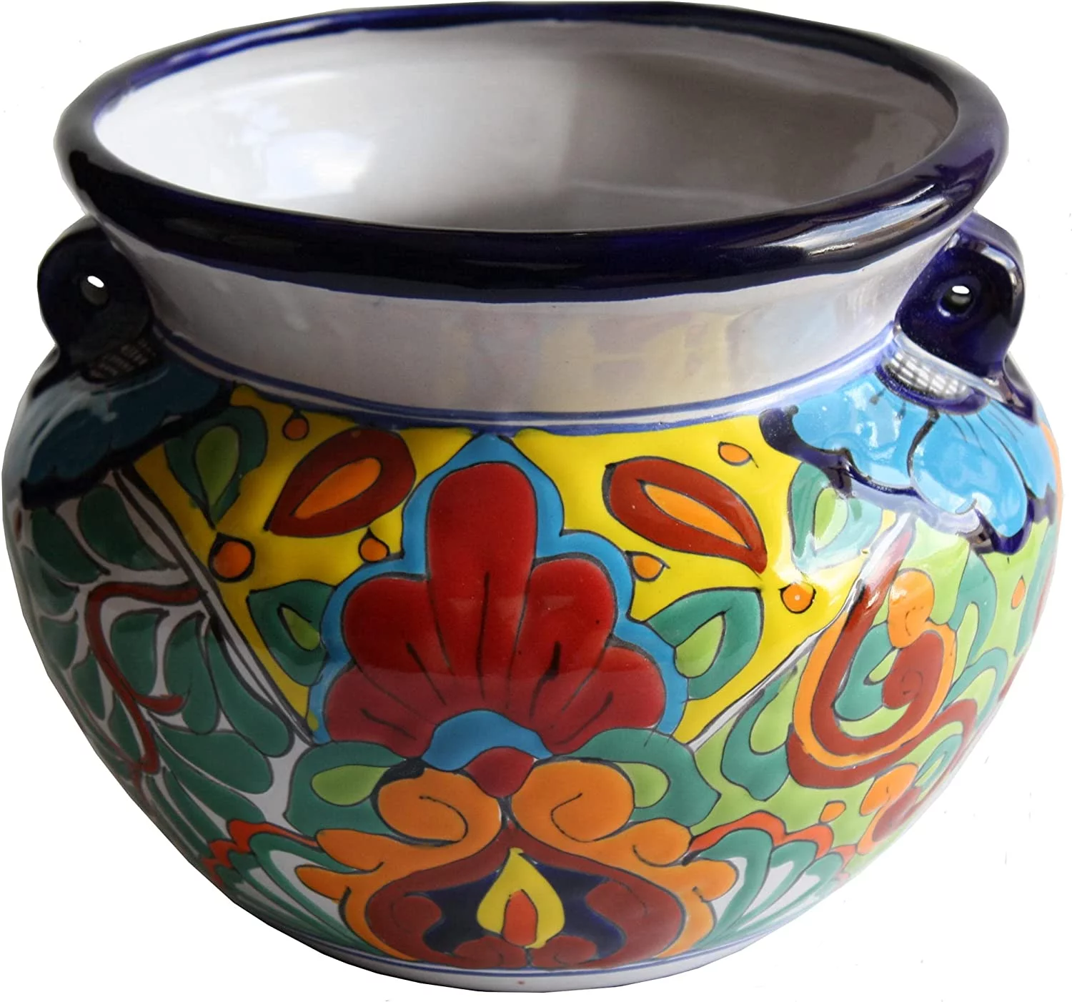 Small-Sized Rainbow Mexican Colors Talavera Ceramic Garden