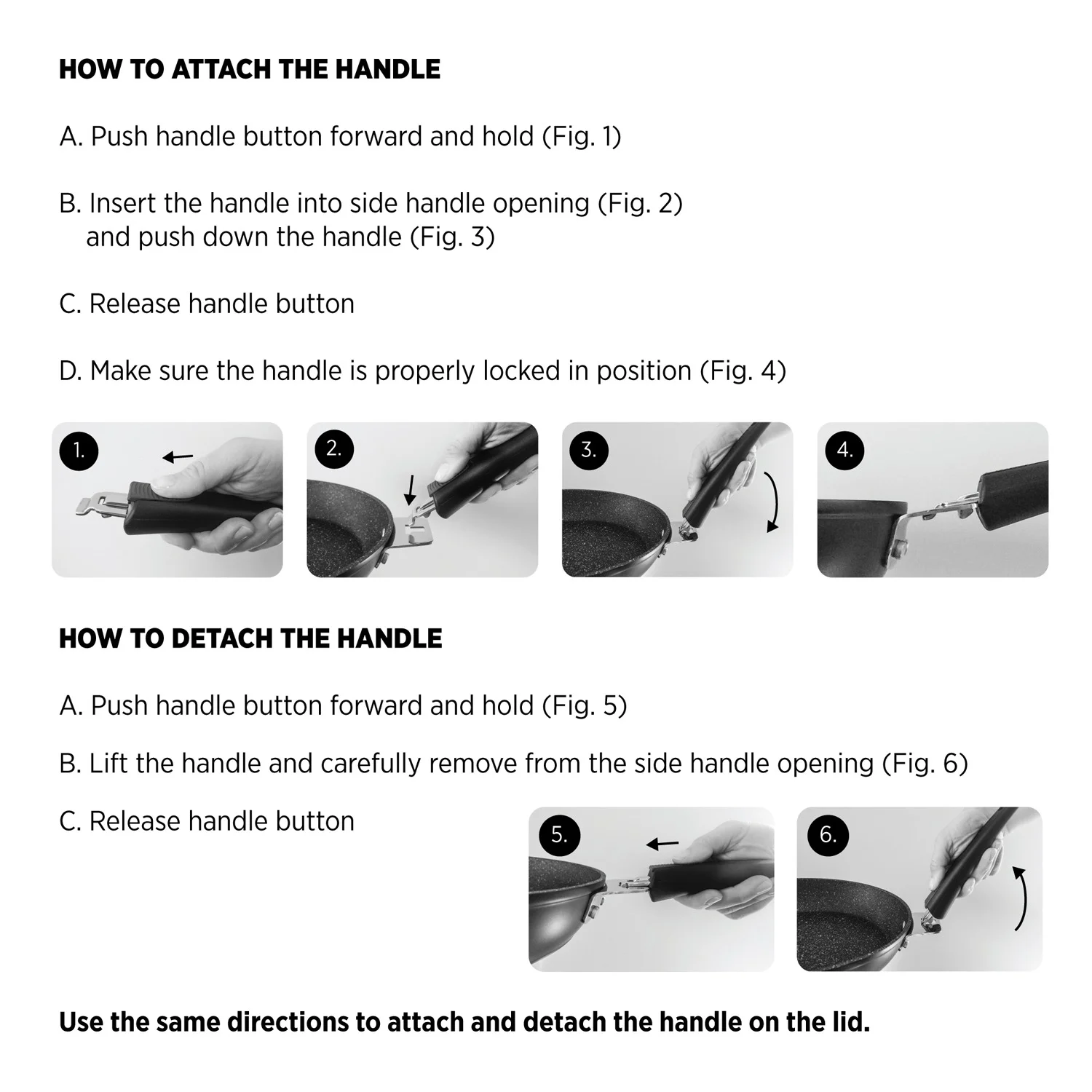 THE ROCK by Starfrit 034712-004-0000 9-Inch Fry/Cake Pan with T-Lock Detachable Handle