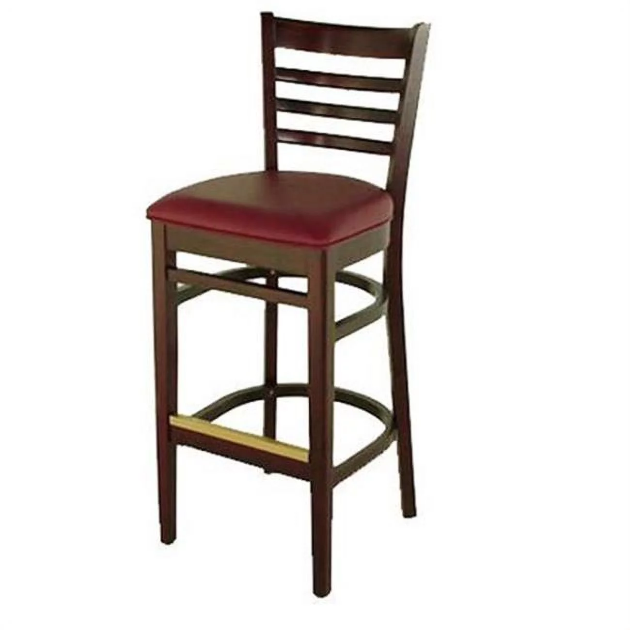 Alston Quality 3637-30 UP-N-American Beauty 30 in. Diana Bar Stool With Upholstered Seat Natural Frame