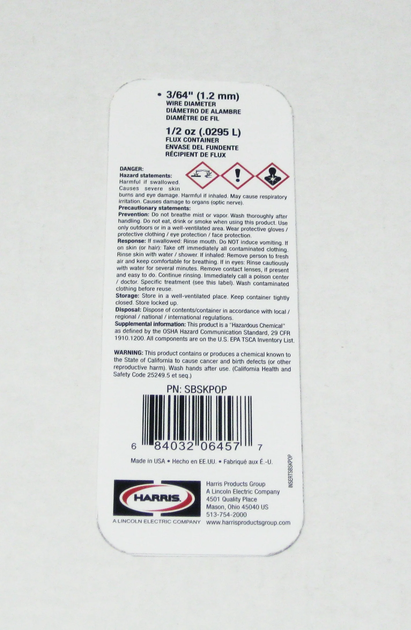 Harris HARRIS 2pc Stay Brite SolderWireFlux Kit SBSKPOP