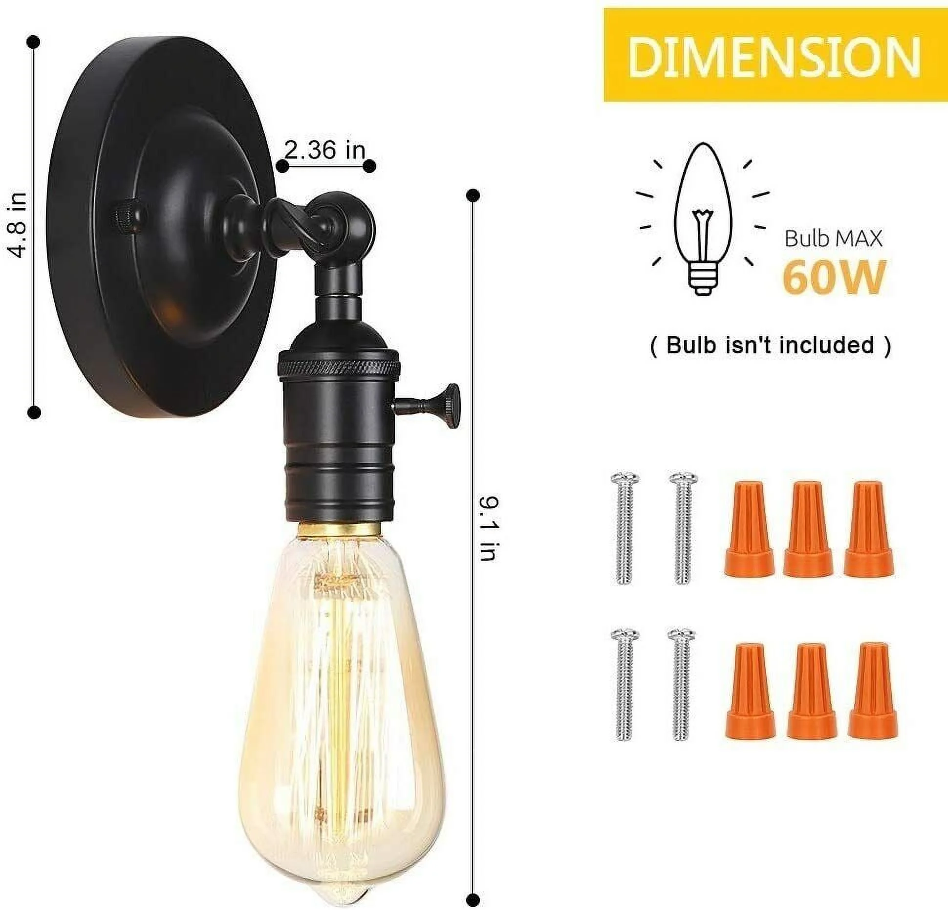 Set of 2 Wall Sconce Small Wall Light Fixtures Farmhouse Wall Lamp Hallway Lamp