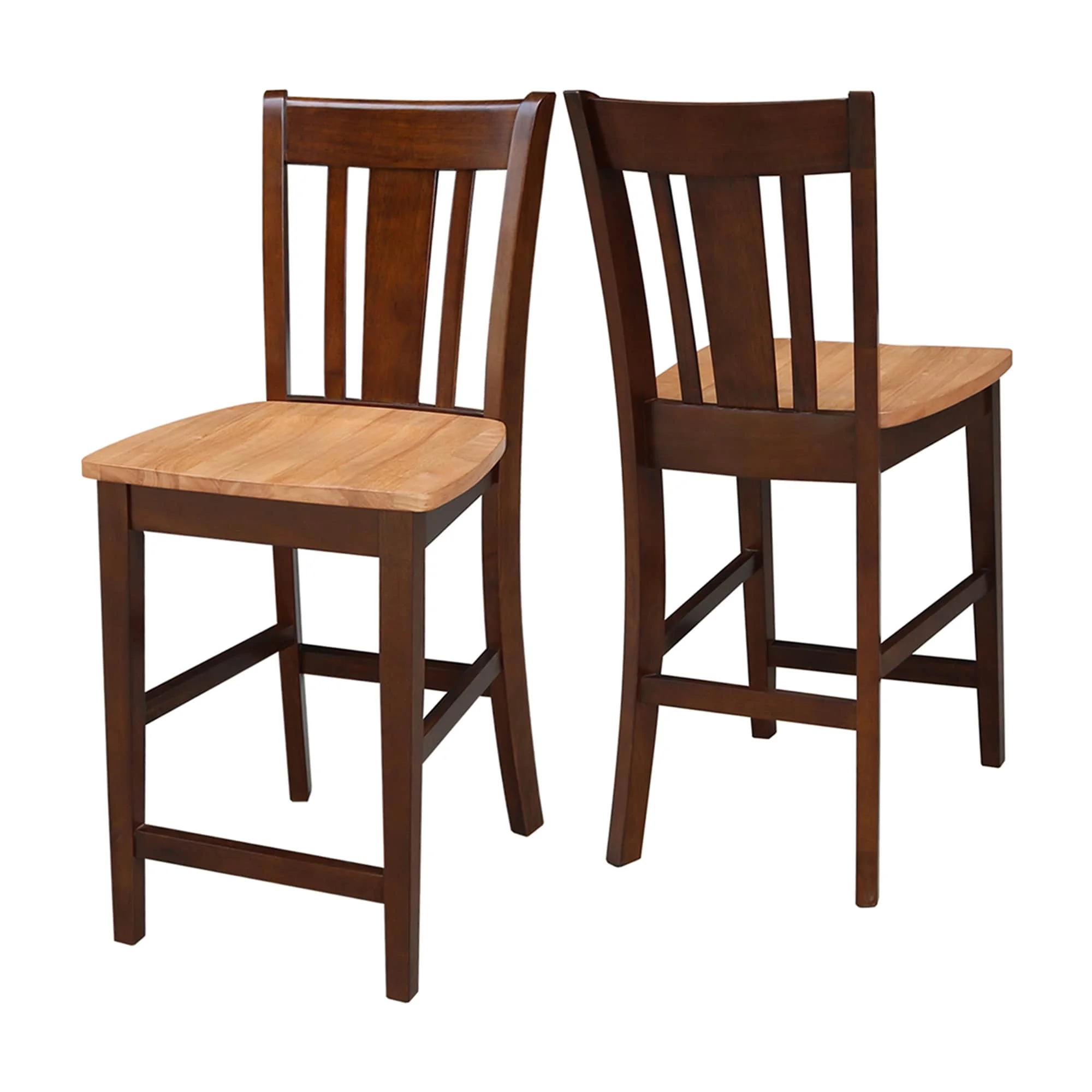 Copper Grove  Wistman Bar Stool High Back Cinnamon/Espresso Espresso Finish Counter height Square Seat Transitional