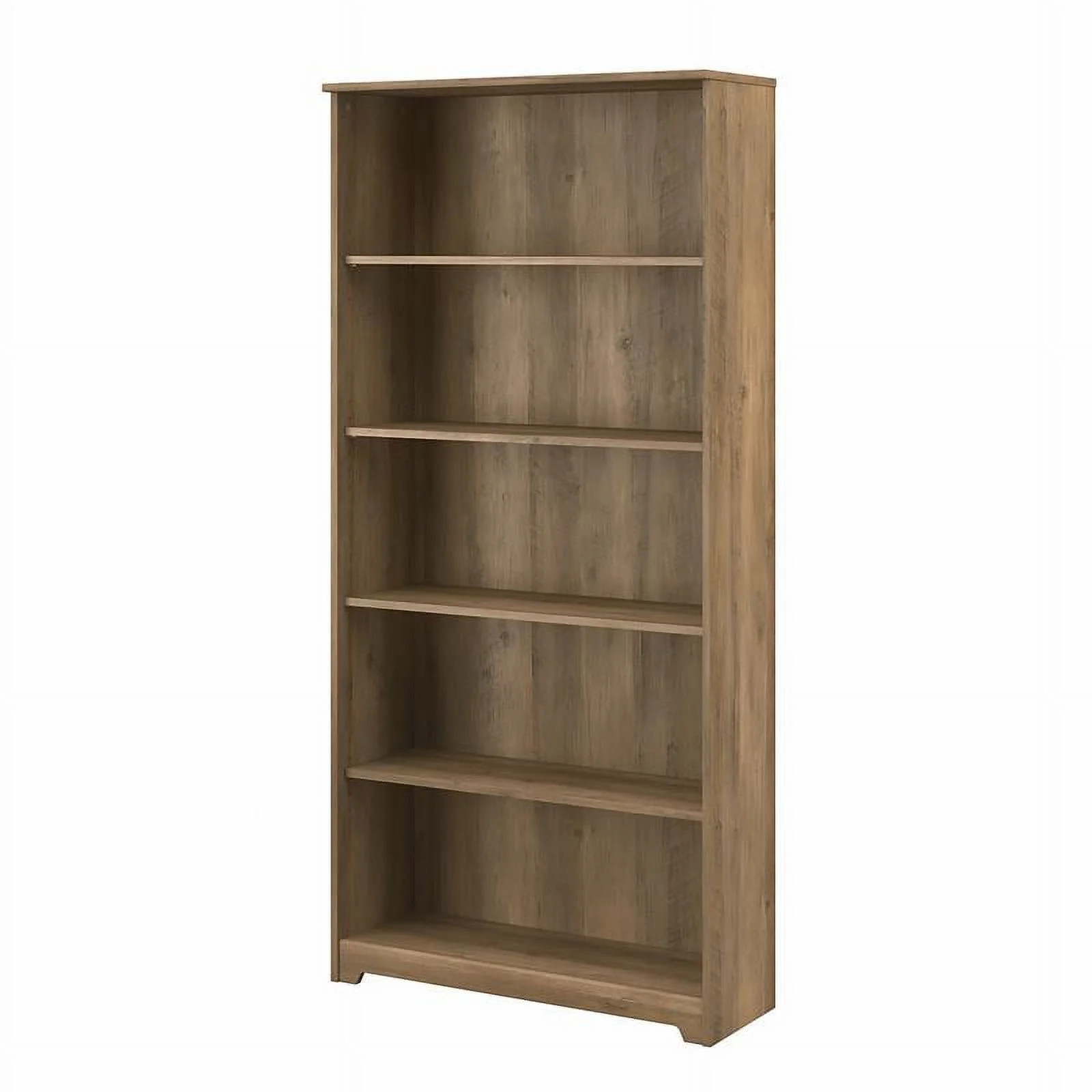Home Square 2 Piece Engineered Wood Tall Bookcase Set in Reclaimed Pine