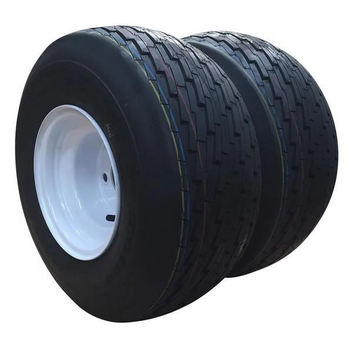 Teledu 18x8.50-8 LRB 4 PR Bias Golf Cart Tires 4 Lug White Wheel QM510