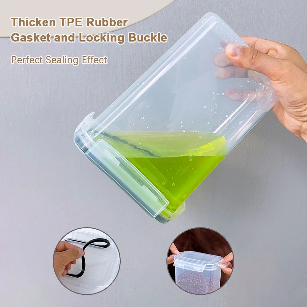 7PCS Food Storage Containers kitchen Storage Container BPA Free PP Pantry Organization with Lid Stackable Design for Cereal Snack Noodle Nut Pasta Flour Rice