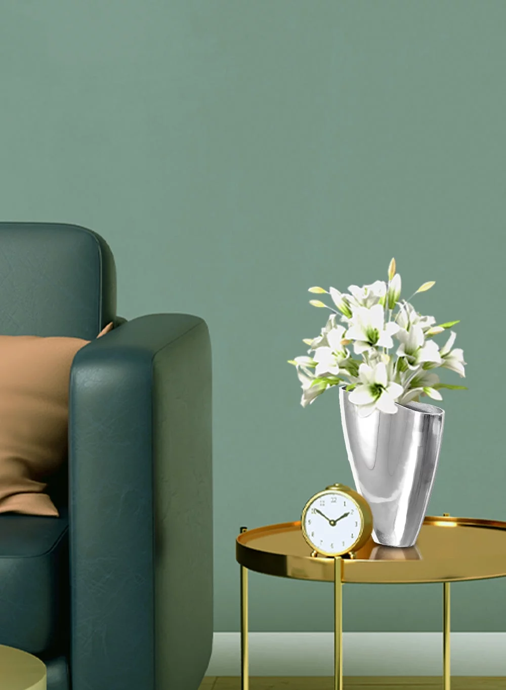 Serene Spaces Living Tulip Aluminum Vase, 3.5