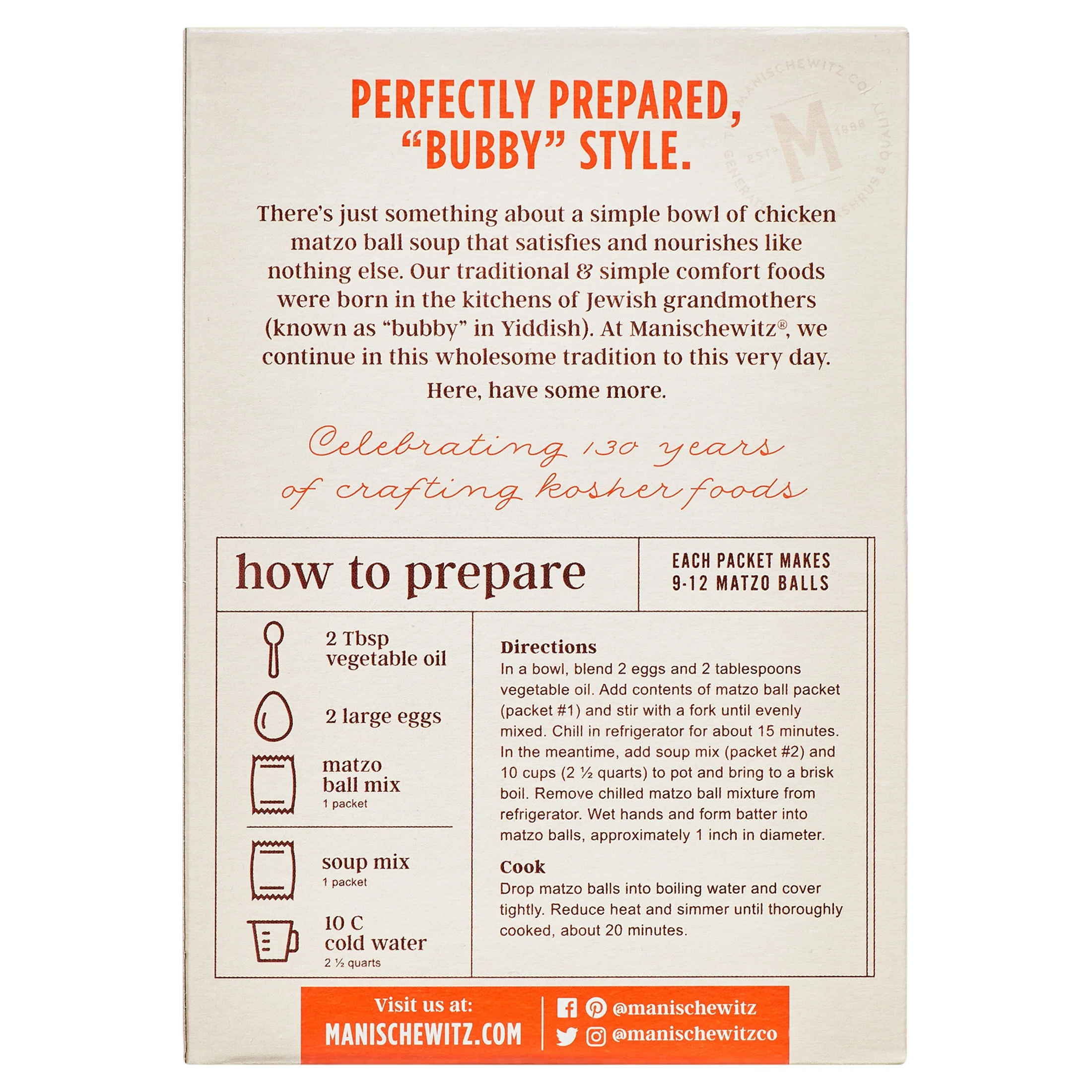 Manischewitz Matzo Ball and Soup Mix - 4.5 oz.