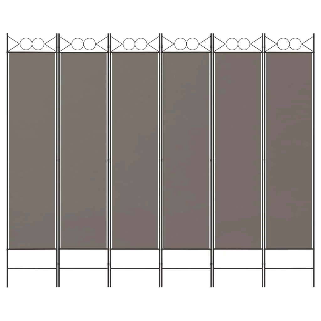 Anself 6-Panel Room Divider Anthracite 94.5